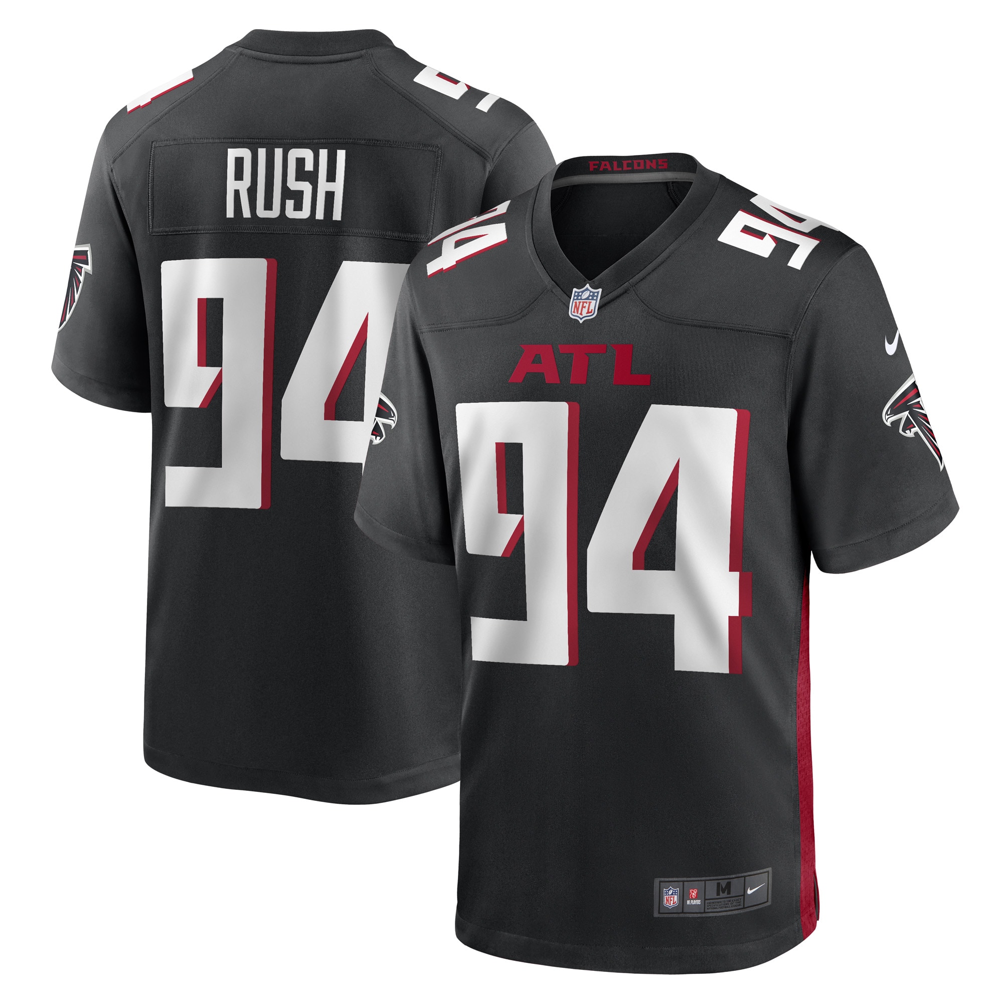Anthony Rush Atlanta Falcons  Game Player Jersey - Black