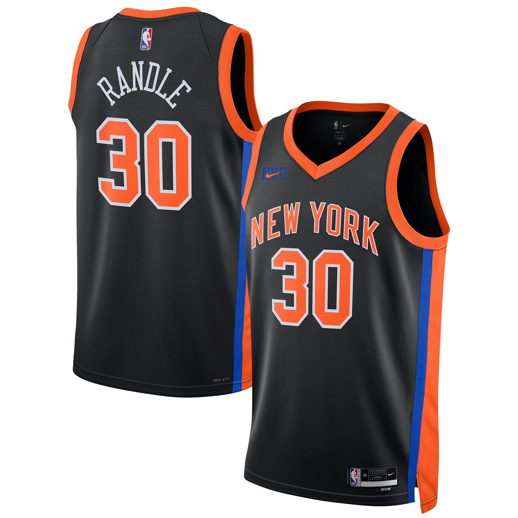 Julius Randle New York Knicks Unisex 2022/23 Swingman Jersey - City Edition - Black