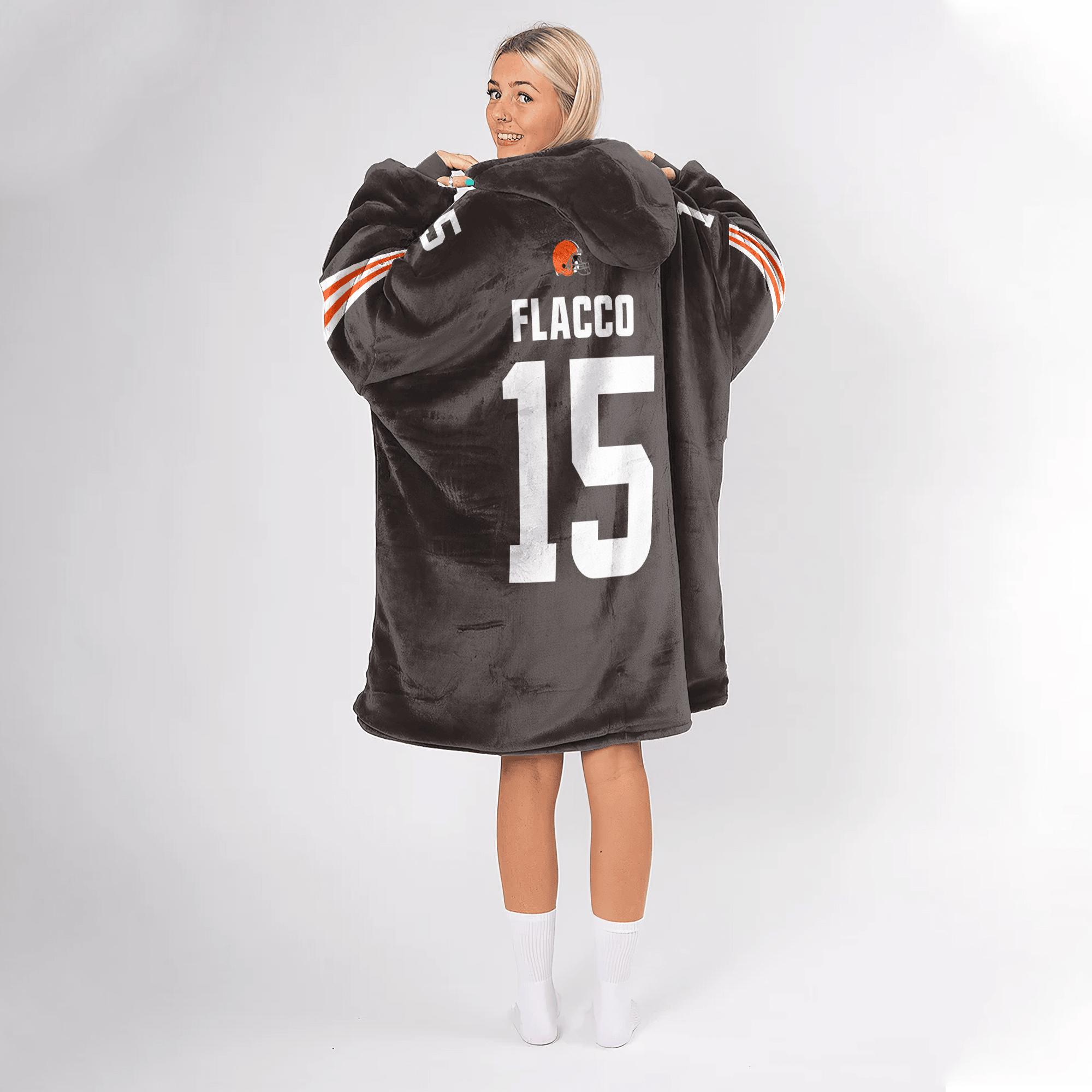 Captain J.F 15 Cleveland Football Unisex Blanket Hoodie