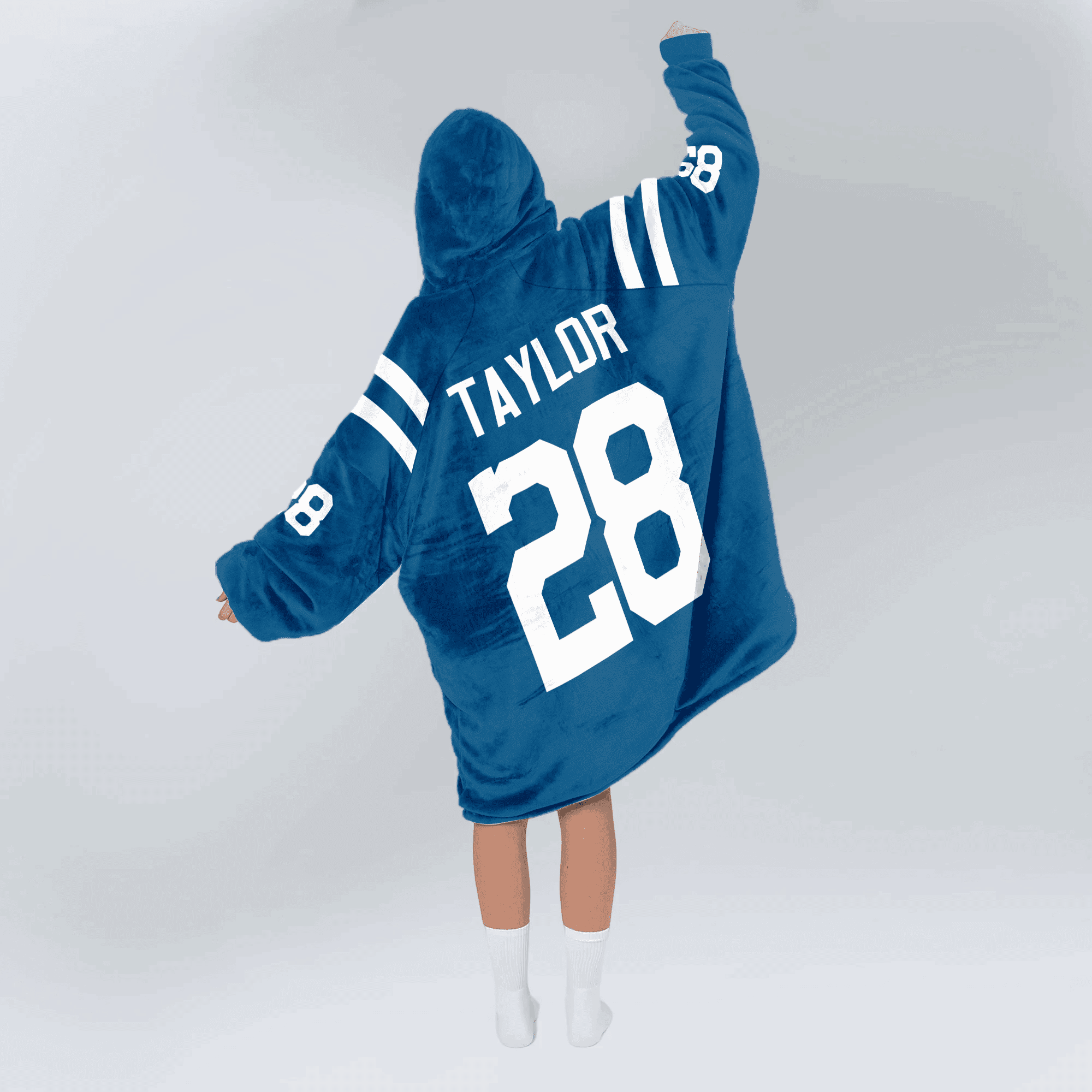Adult 28 Indianapolis Football Unisex Blanket Hoodie