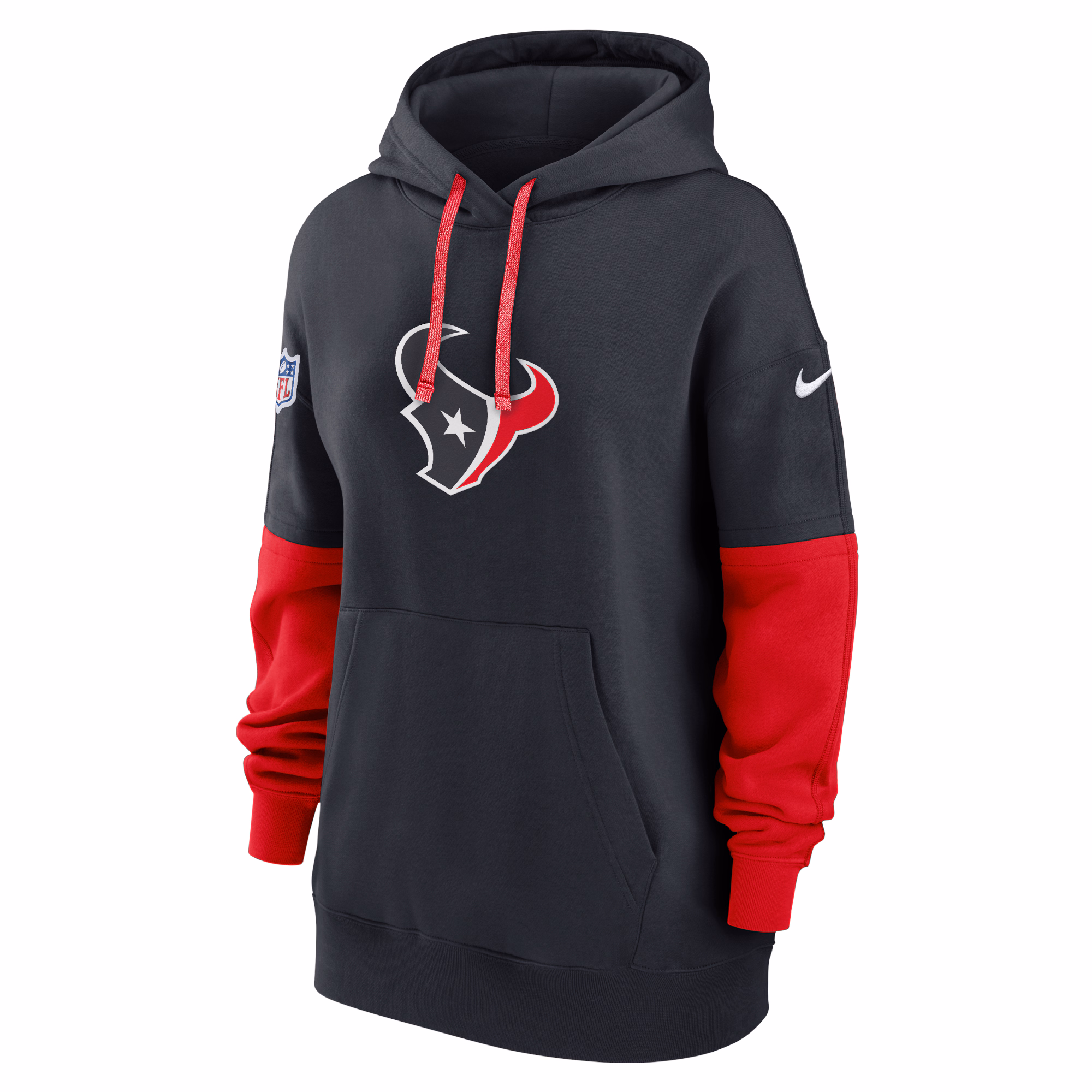 Houston Texans Women's 2024 Sideline Essential Fleece Pullover Hoodie - Navy
