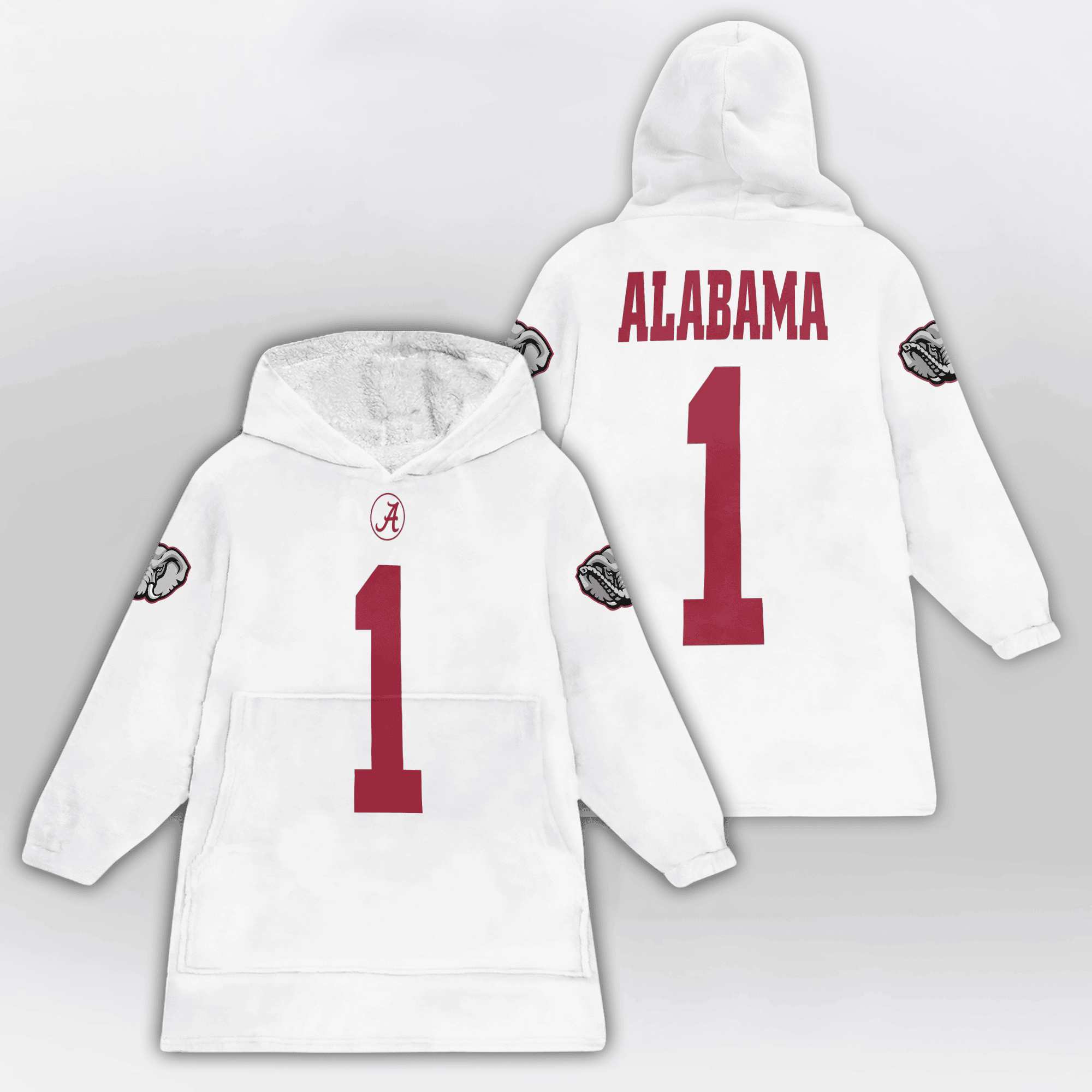 Adult 1 Alabama Football Unisex Blanket Hoodie