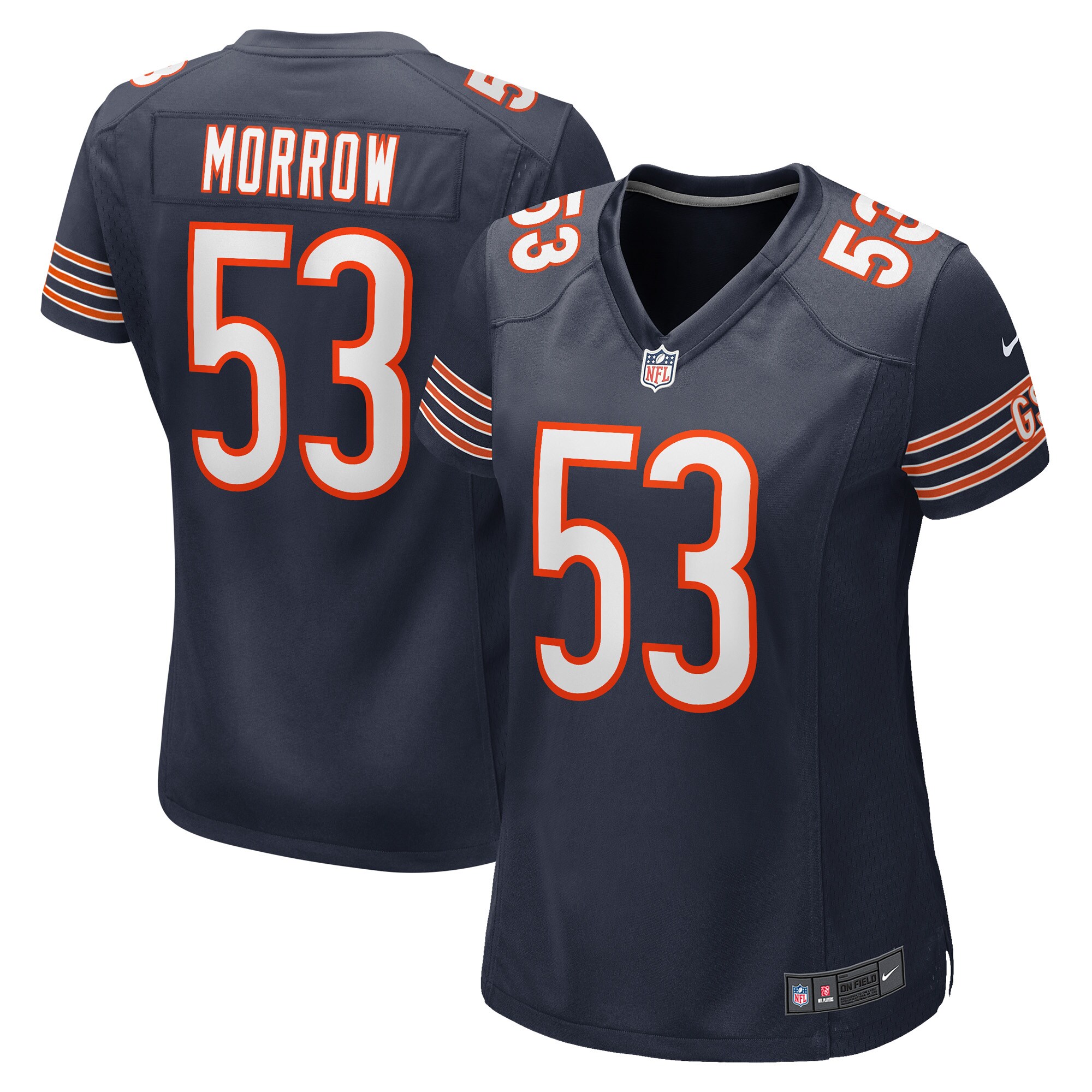 Nicholas Morrow Chicago Bears  Women's Game Player Jersey - Navy