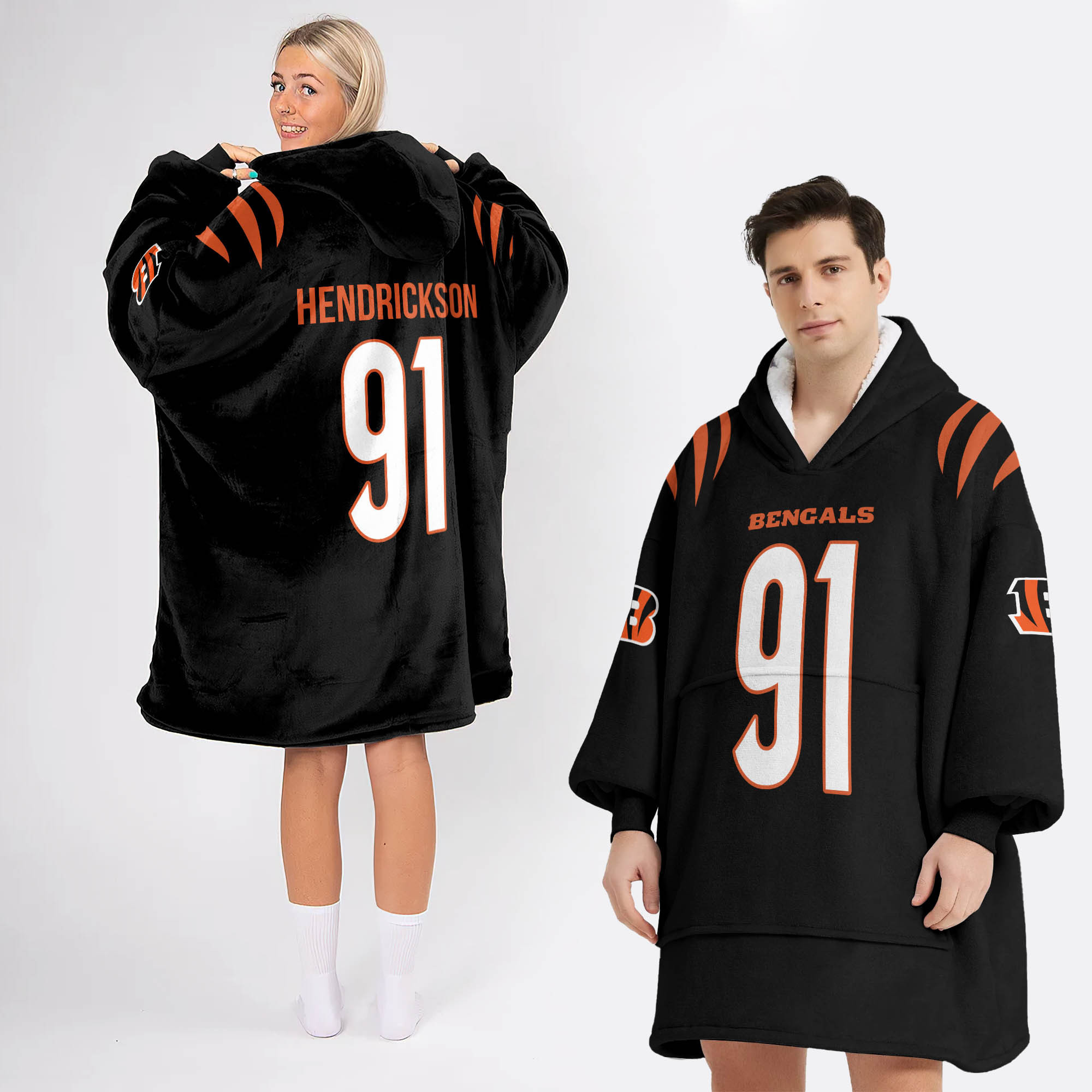 Adult 91 Cincinnati Football Unisex Blanket Hoodie