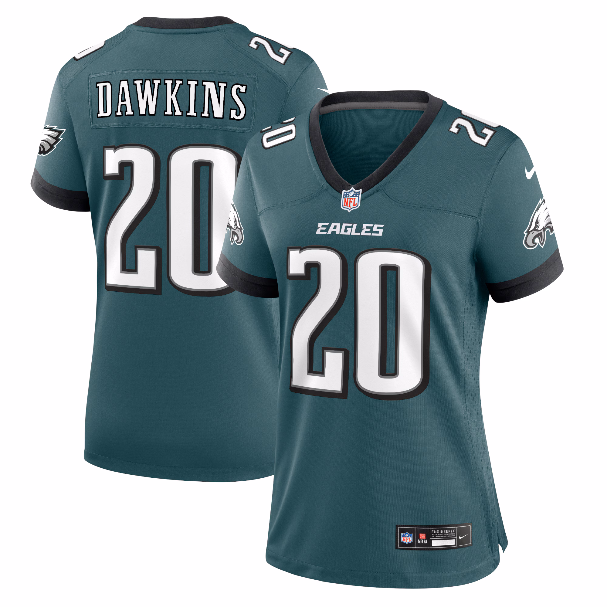 Brian Dawkins Philadelphia Eagles Women's Alternate Game Jersey - Black