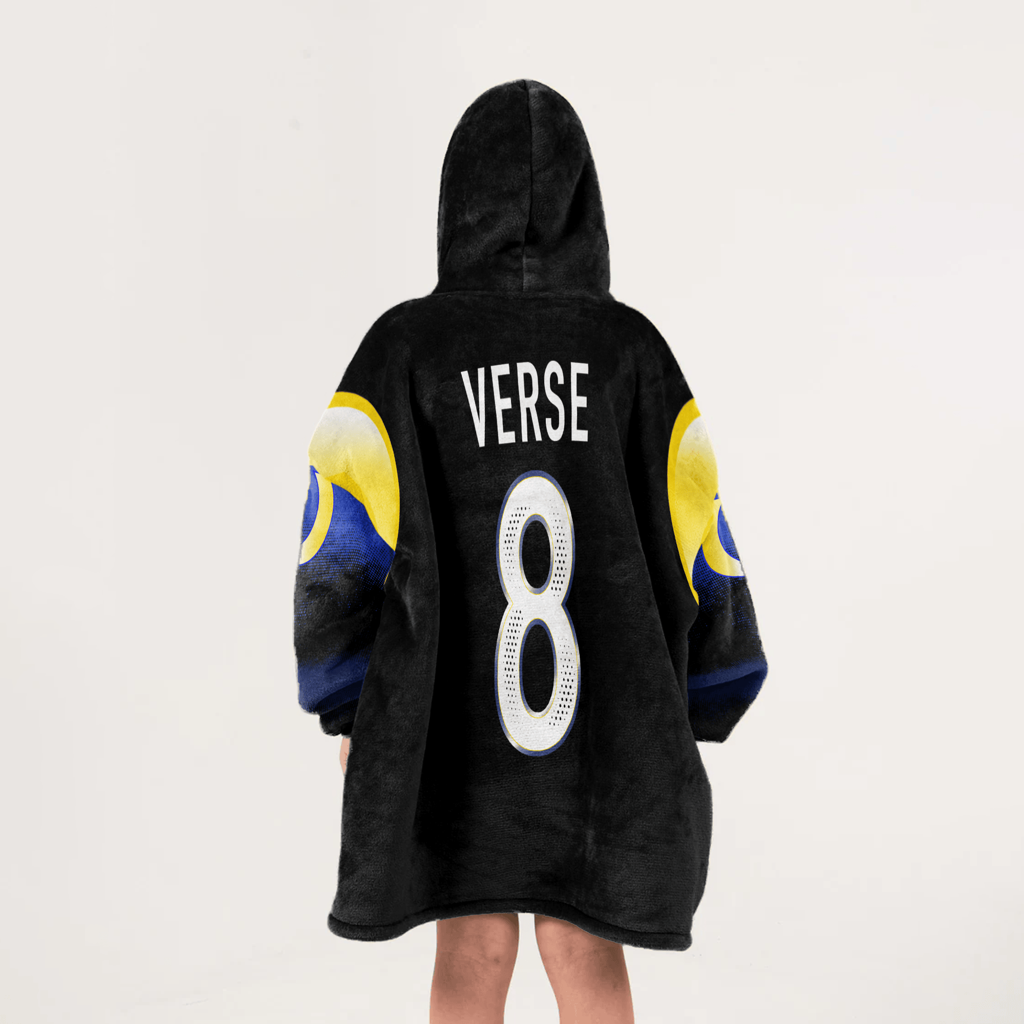 Kid J.V 8 Los Angeles R Football Unisex Blanket Hoodie