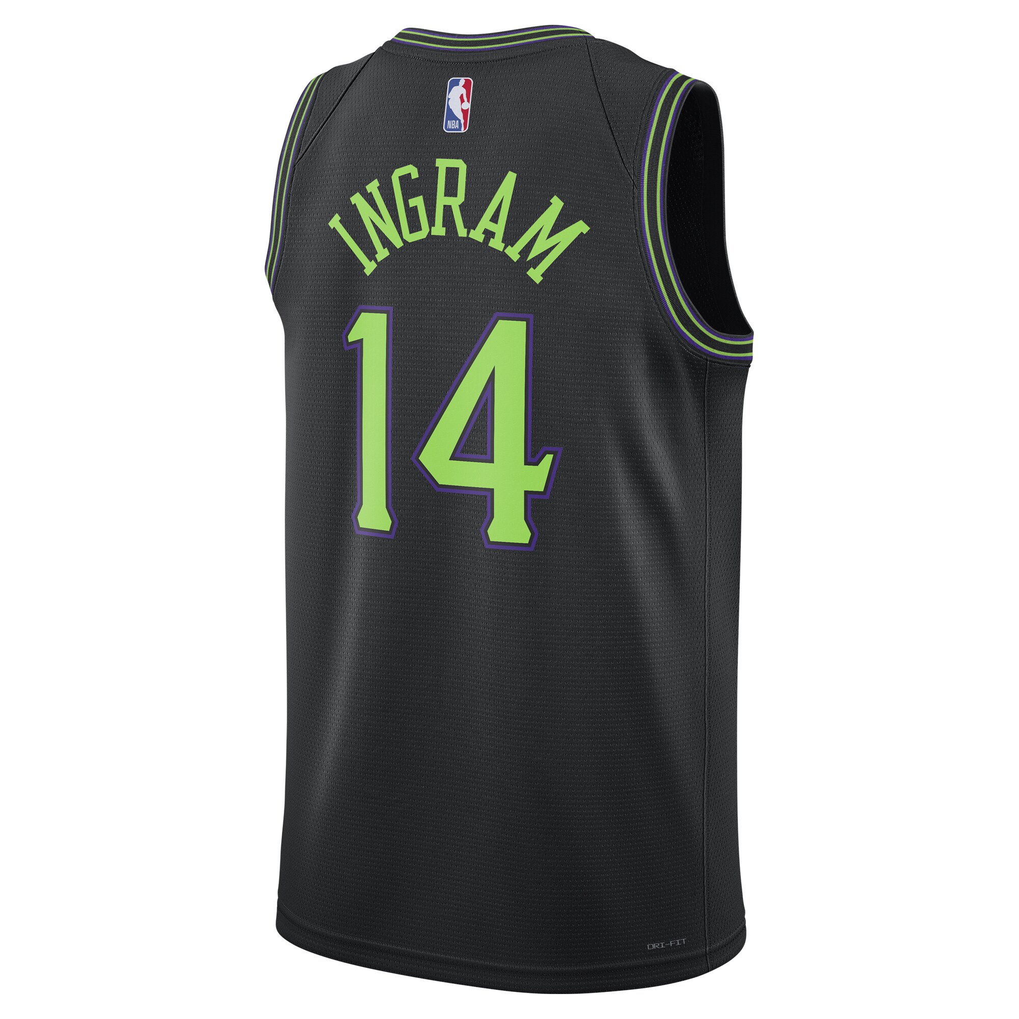 Unisex New Orleans Pelicans Brandon Ingram  Black 2023/24 Swingman Jersey - City Edition