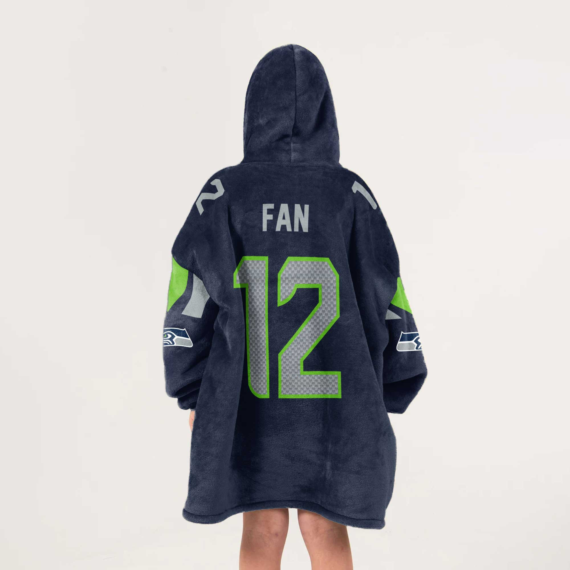 Kid 12 Seattle Football Unisex Blanket Hoodie