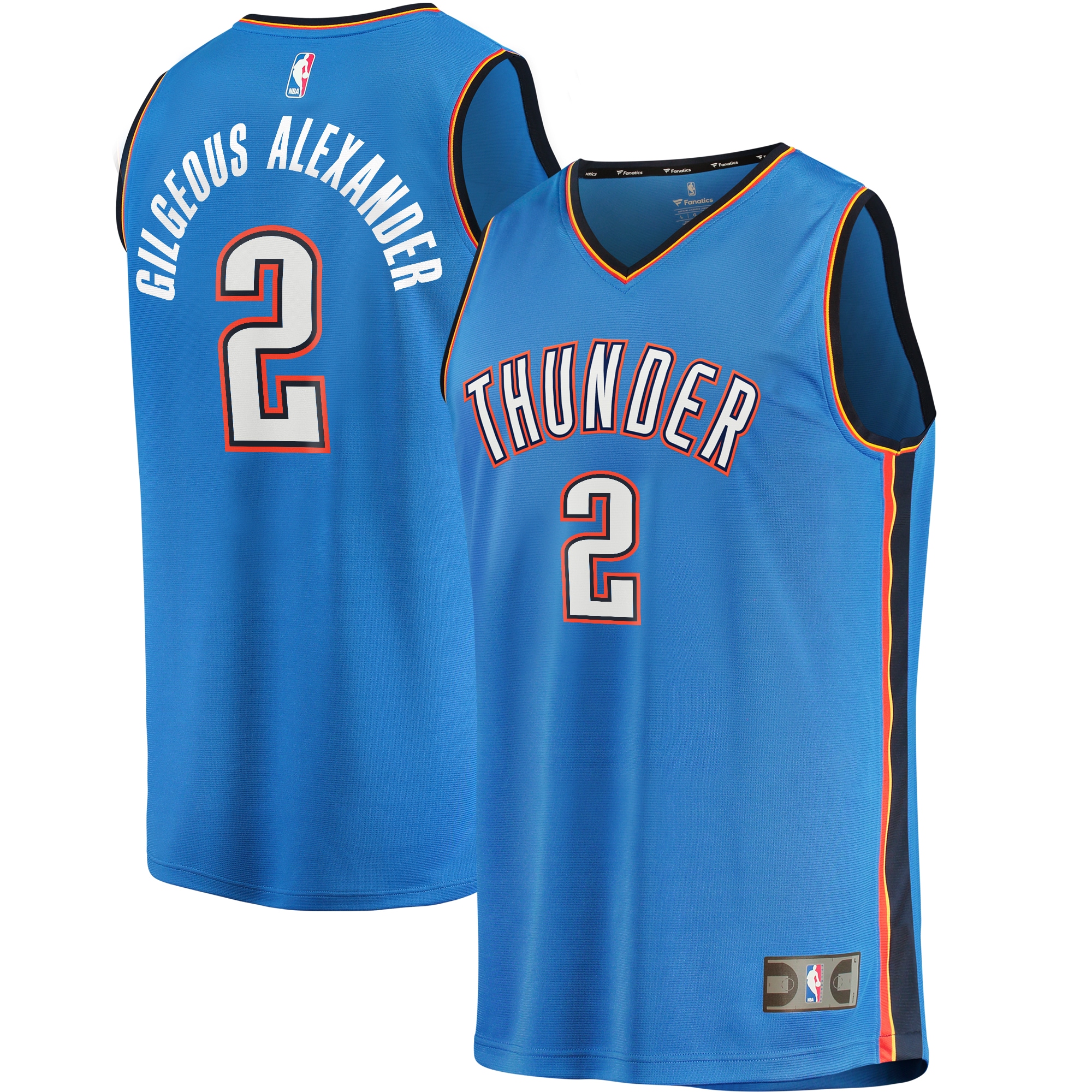 Shai Gilgeous-Alexander Oklahoma City Thunder  Fast Break Player Jersey - Icon Edition - Blue