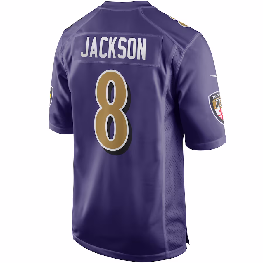 Men's Lamar Jackson #8 Purple Baltimore Ravens Alternate Game Jersey