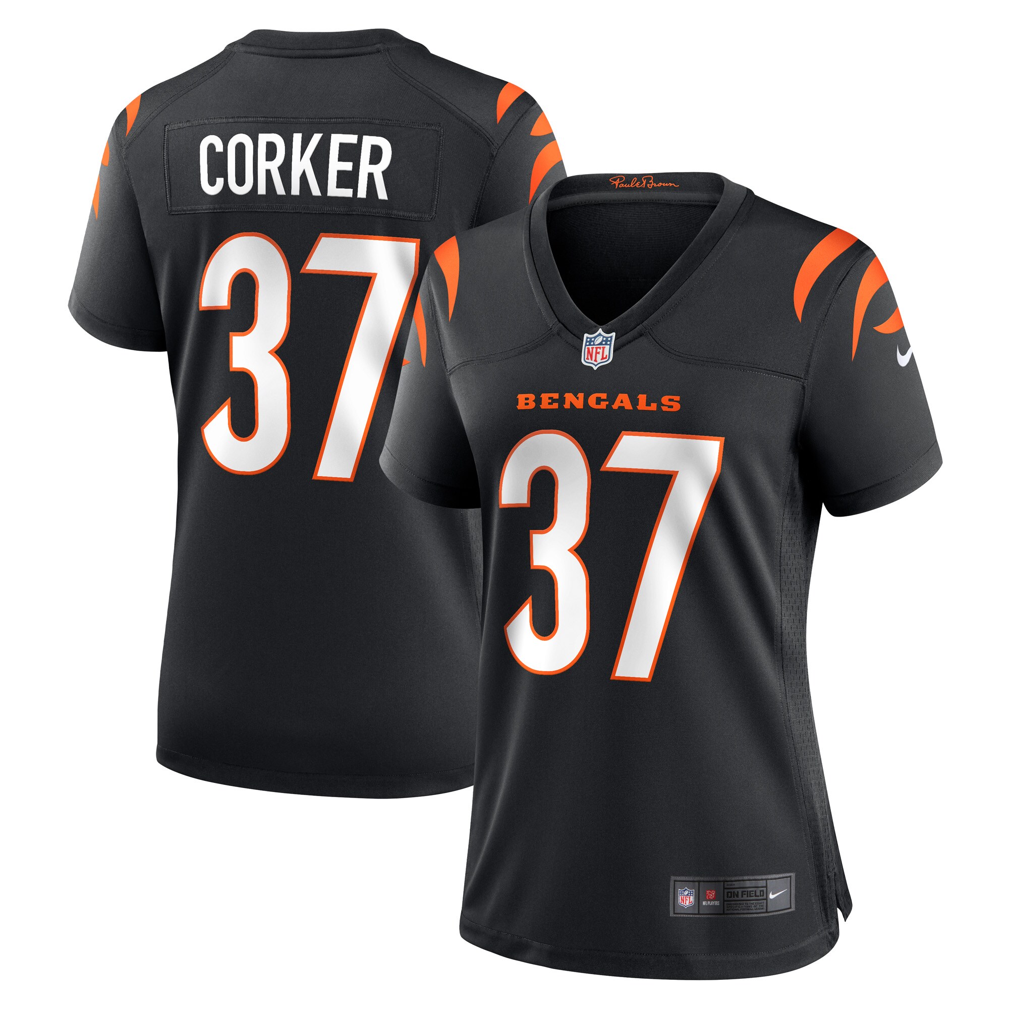 Yusuf Corker Cincinnati Bengals  Women's Game Player Jersey - Black