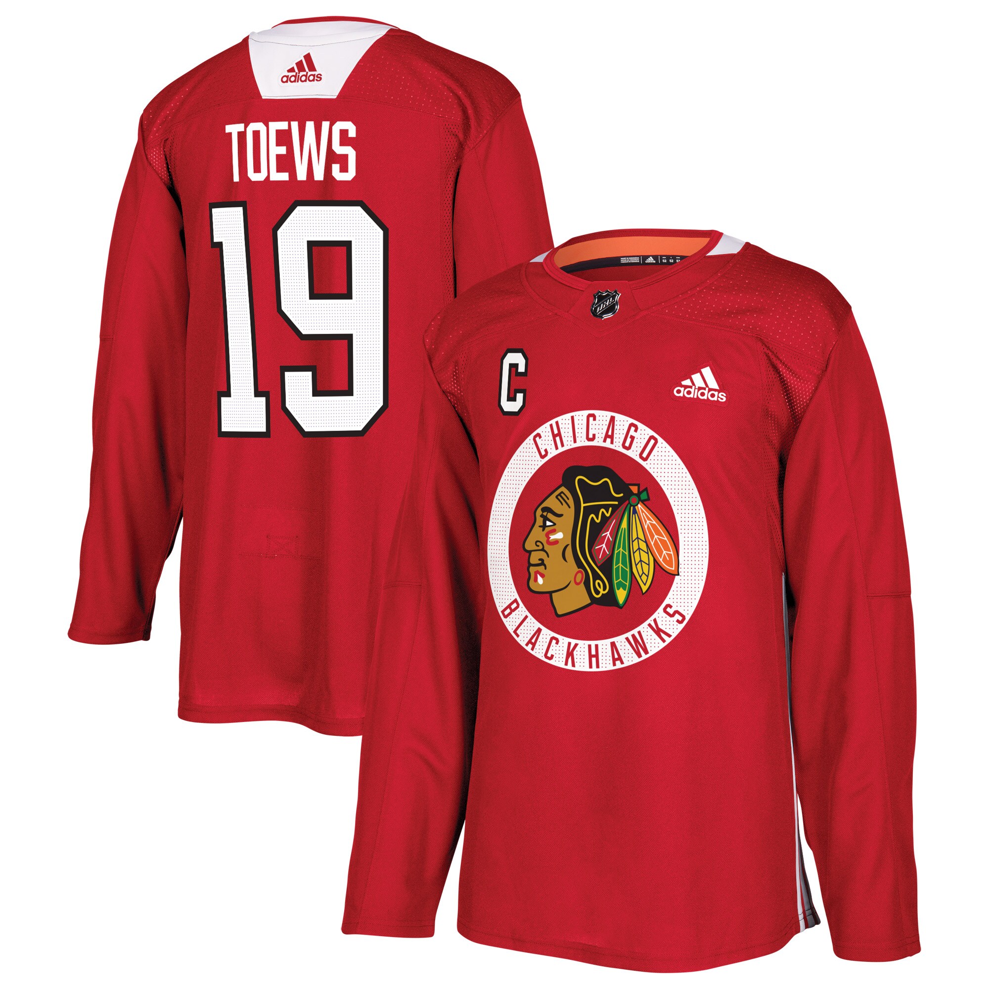 Jonathan Toews Chicago Blackhawks  Practice Player Jersey - Red