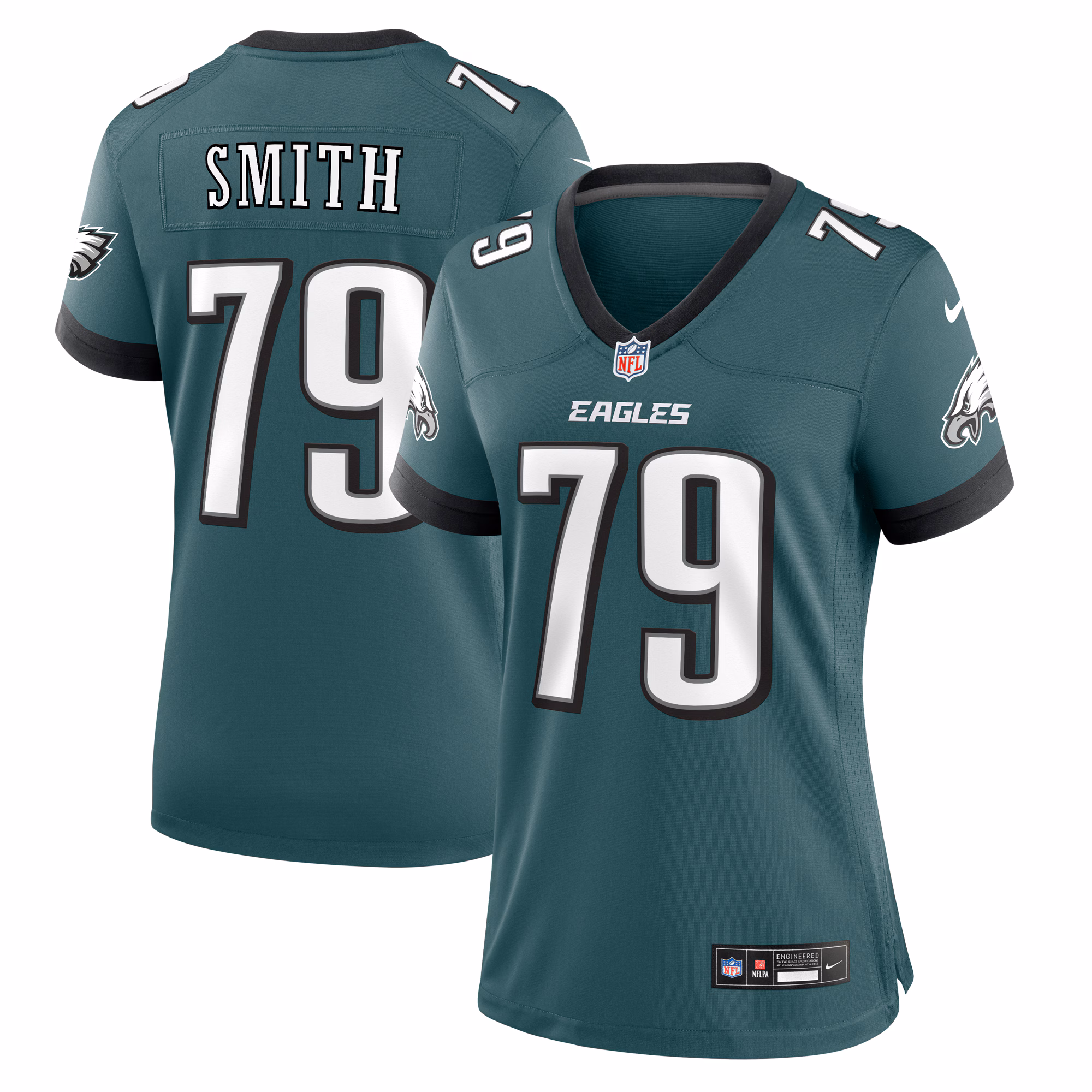 Lecitus Smith Philadelphia Eagles Women's  Game Jersey - Midnight Green