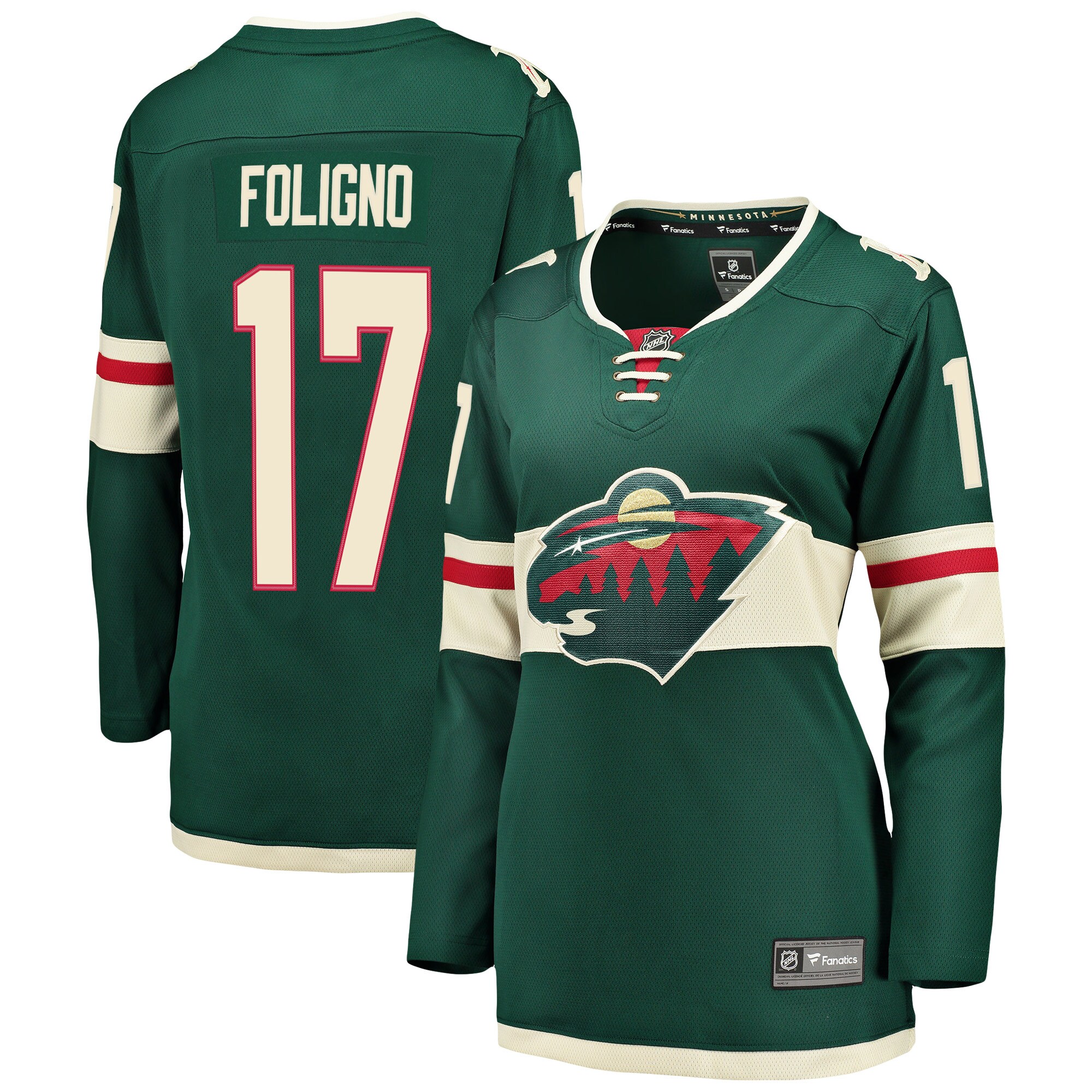 Marcus Foligno Minnesota Wild Women's Breakaway Player Jersey - Green