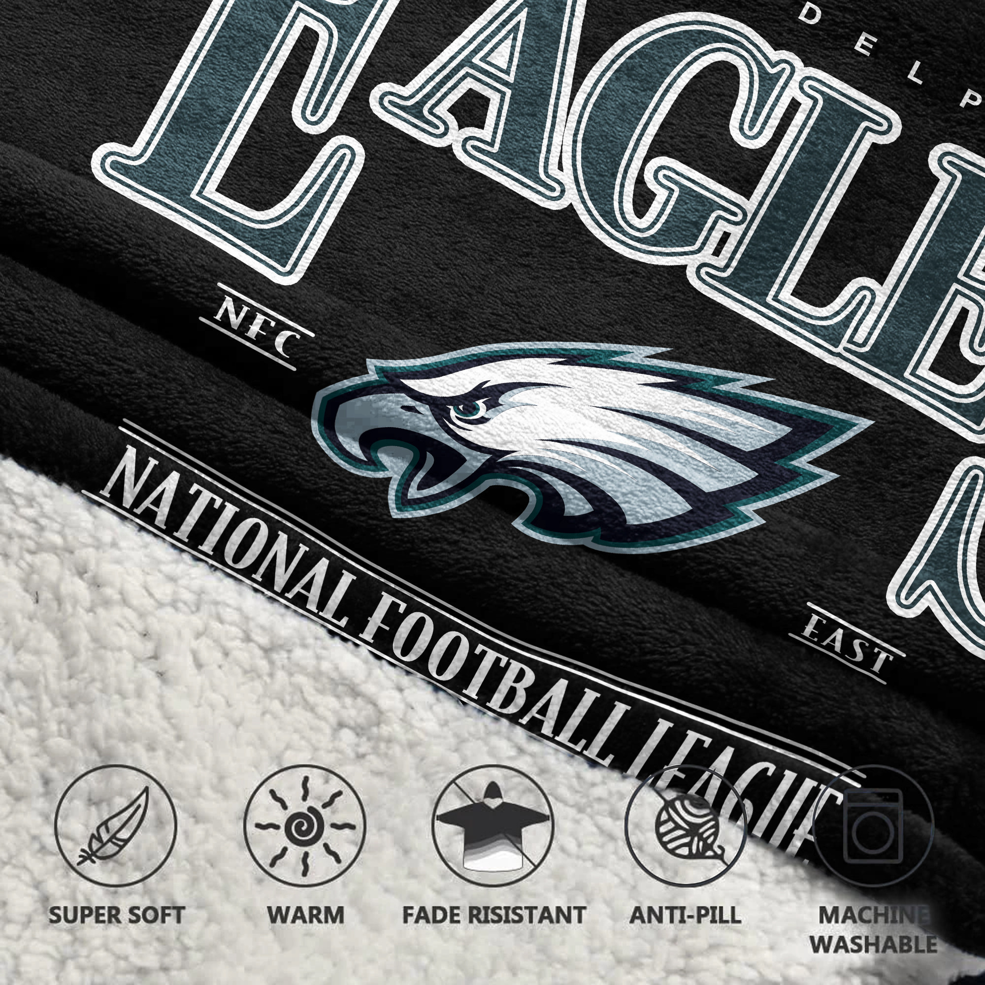 Adult S.B 26 Philadelphia Football Unisex Blanket Hoodie