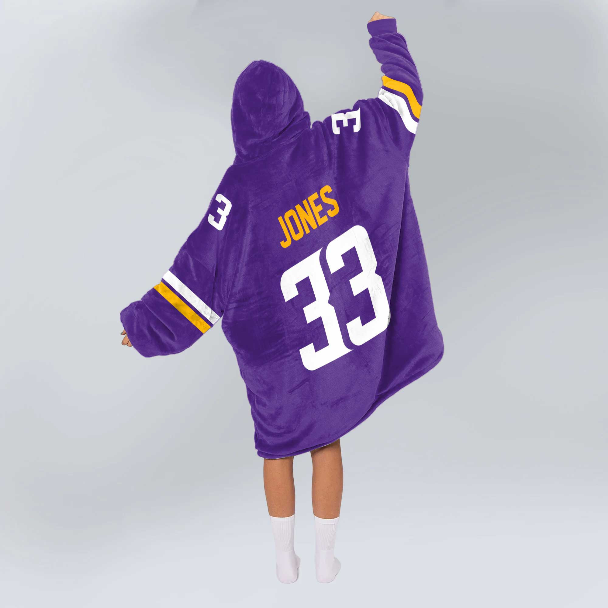 Adult 33 Minnesota Football Unisex Blanket Hoodie