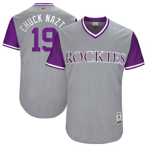Colorado Rockies #19 Charlie Blackmon Gray