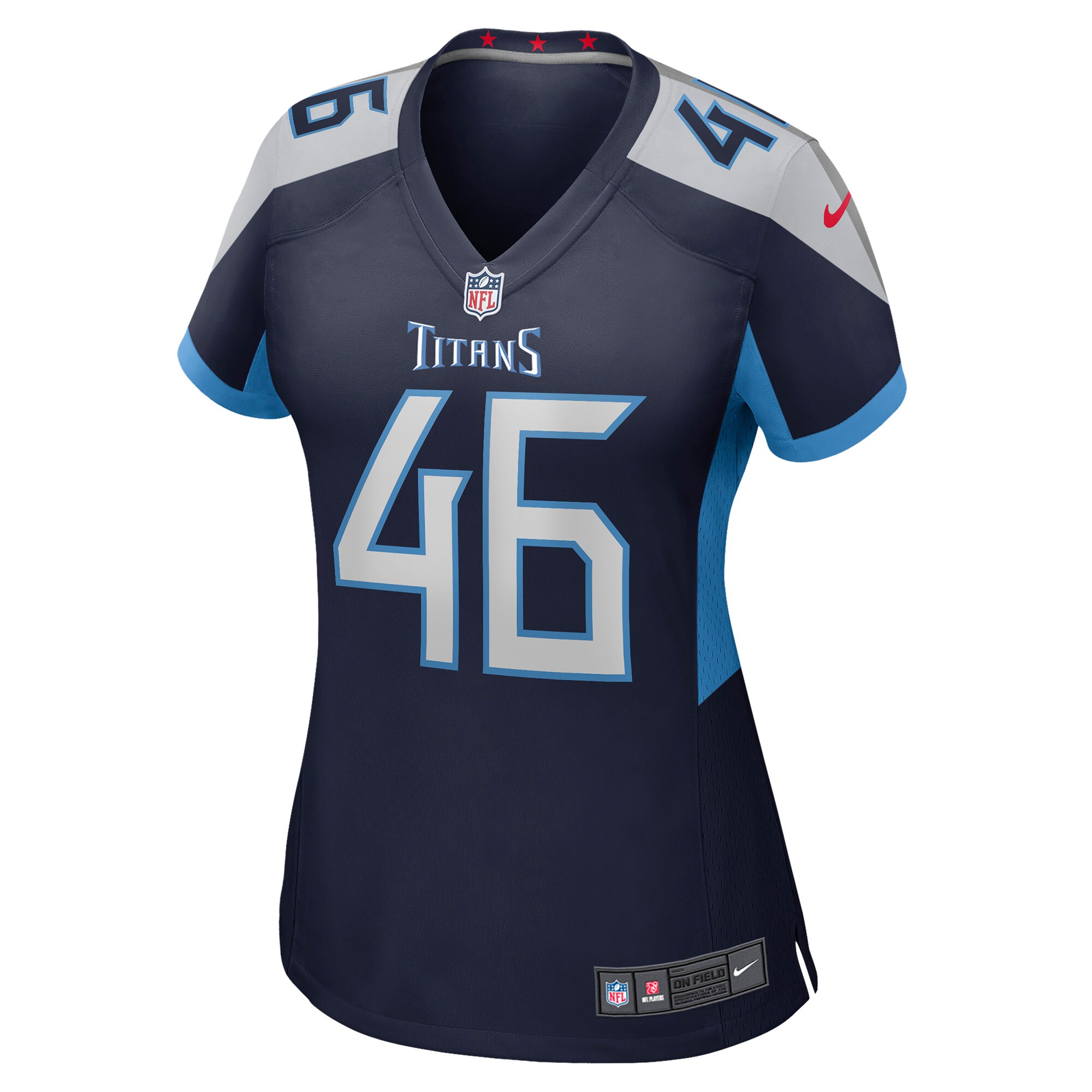 Morgan Cox Tennessee Titans  Women's Game Jersey - Navy
