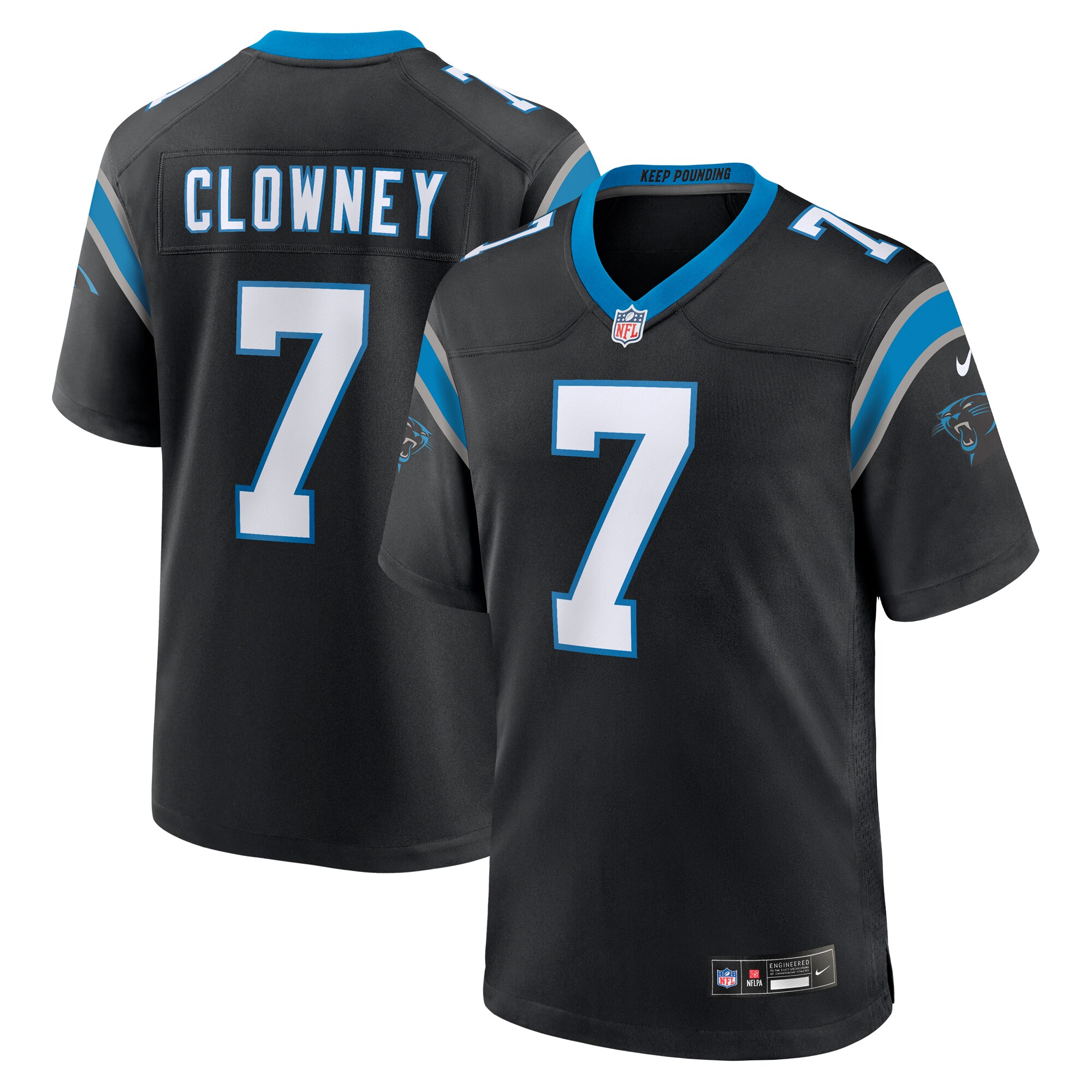 Jadeveon Clowney Carolina Panthers  Game Jersey -  Black