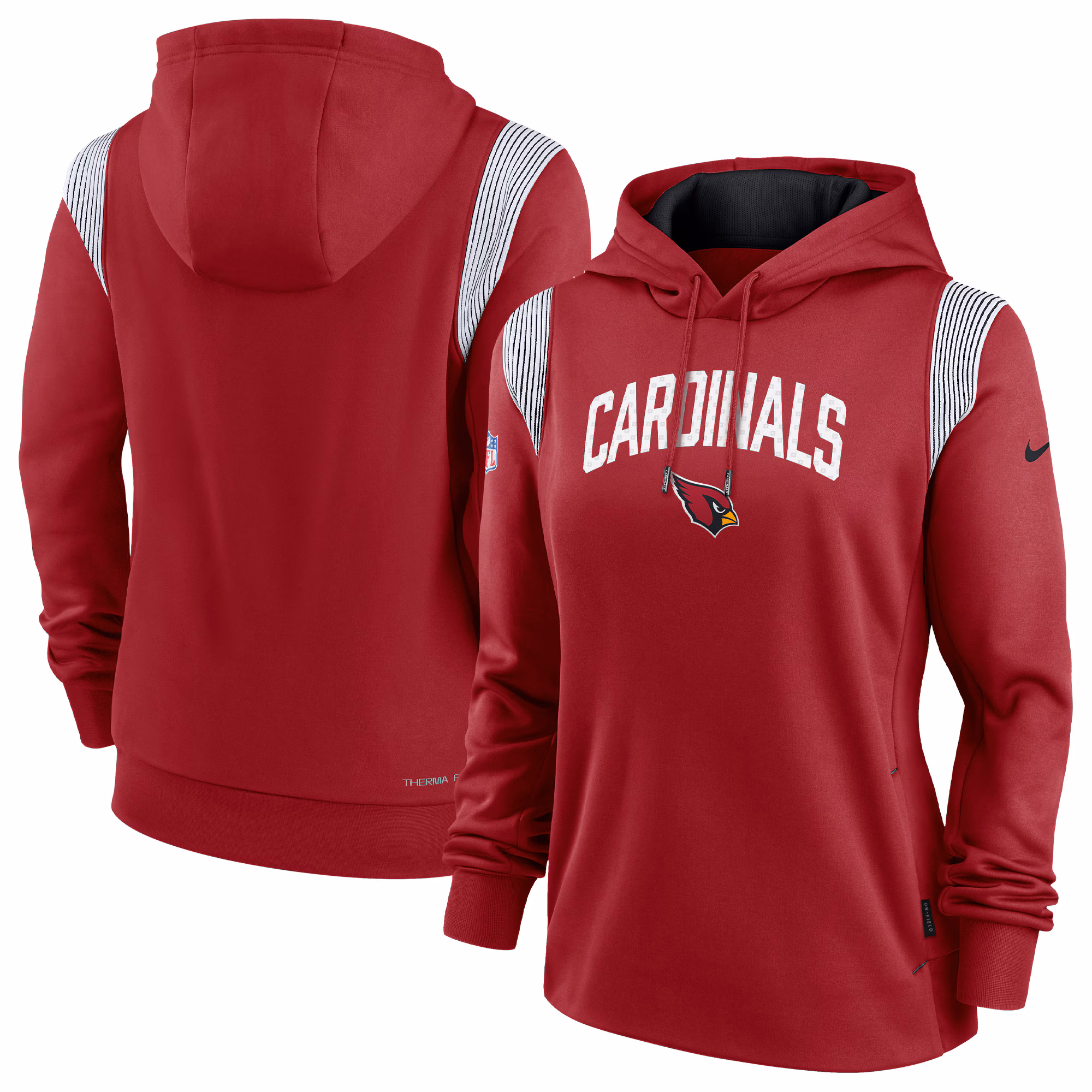 Arizona Cardinals Women's Sideline Stack Performance Pullover Hoodie - Cardinal