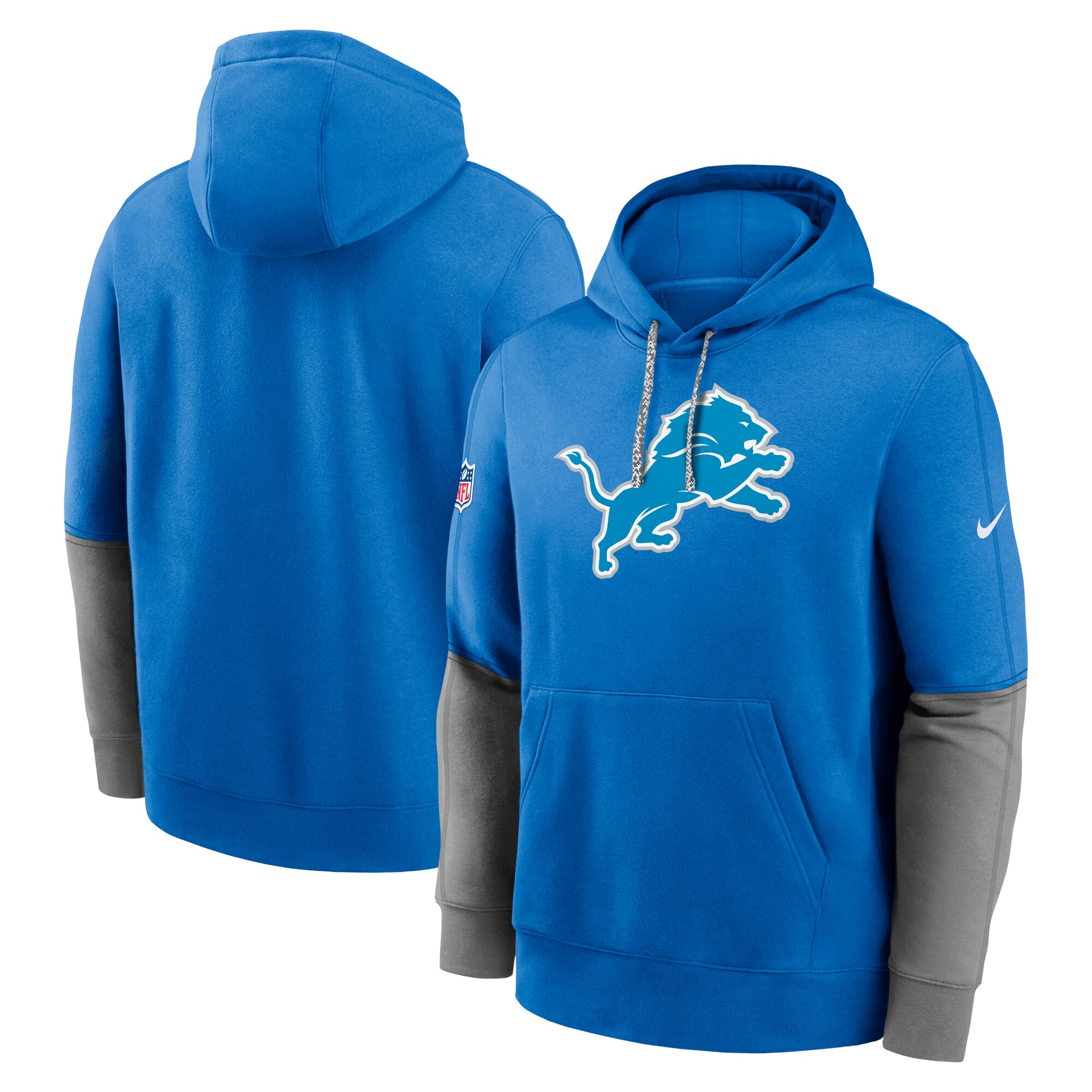 Detroit Lions 2024 Sideline Club Pullover Hoodie - Blue