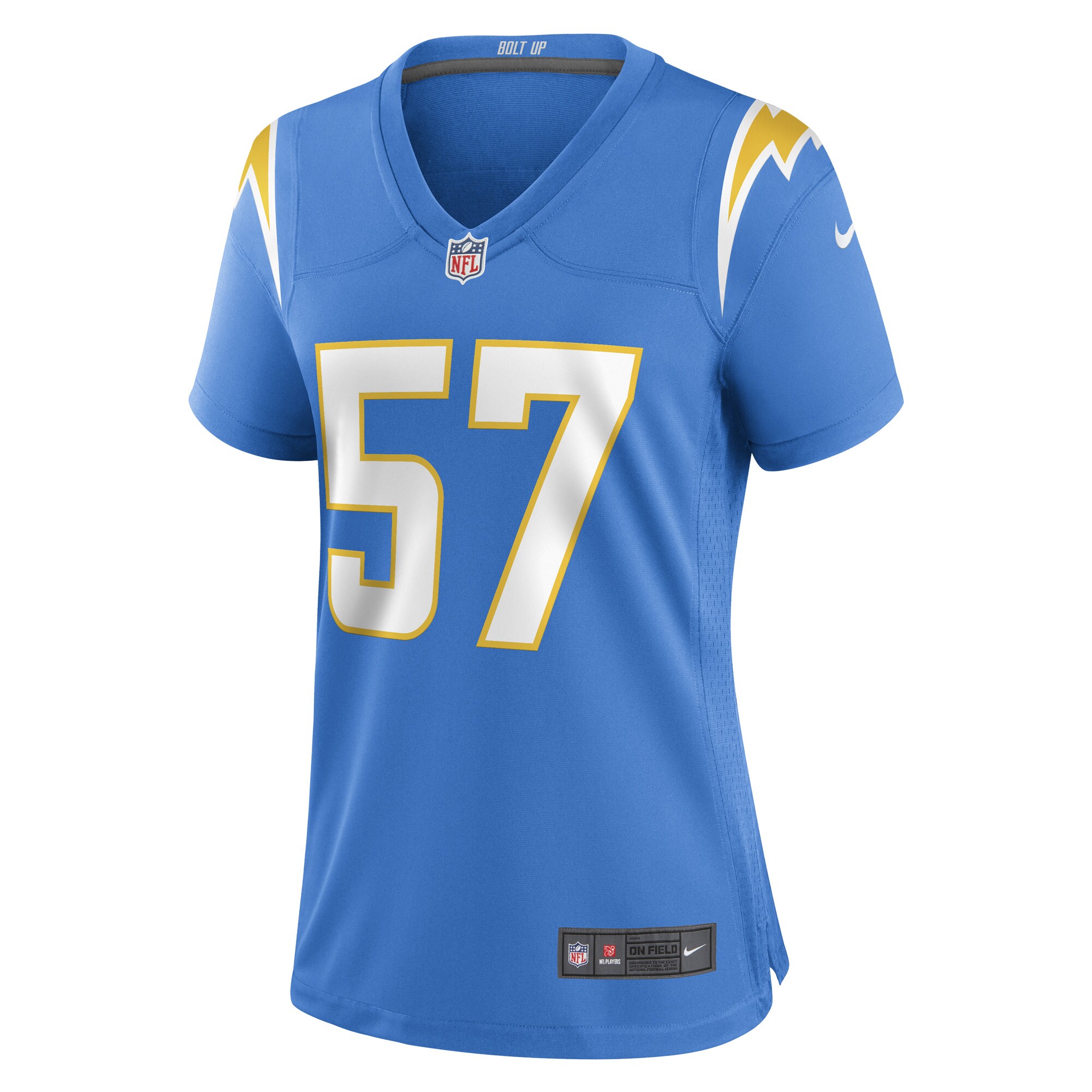 Amen Ogbongbemiga Los Angeles Chargers  Women's Game Player Jersey - Powder Blue