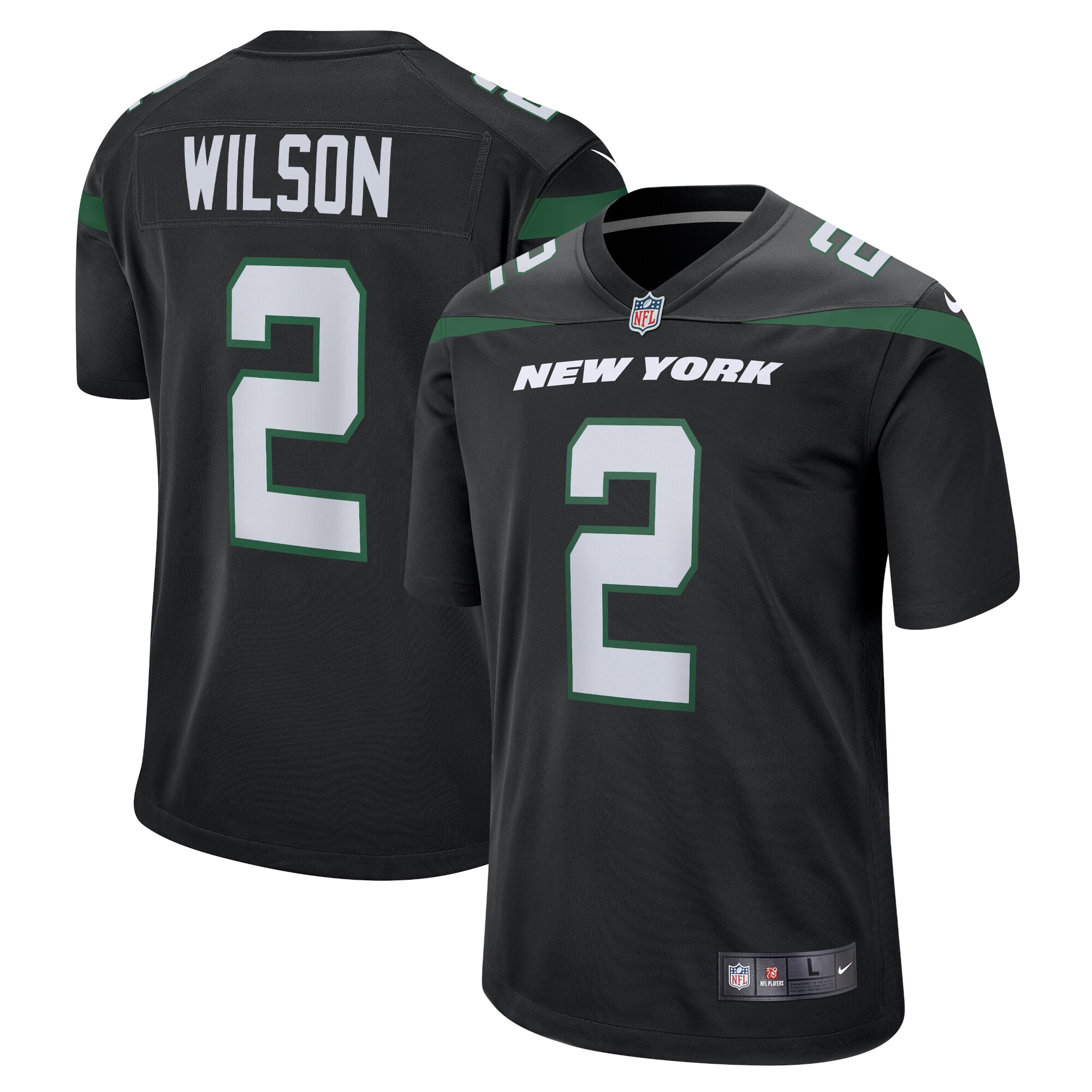 Zach Wilson New York Jets  Youth Alternate Game Jersey - Black