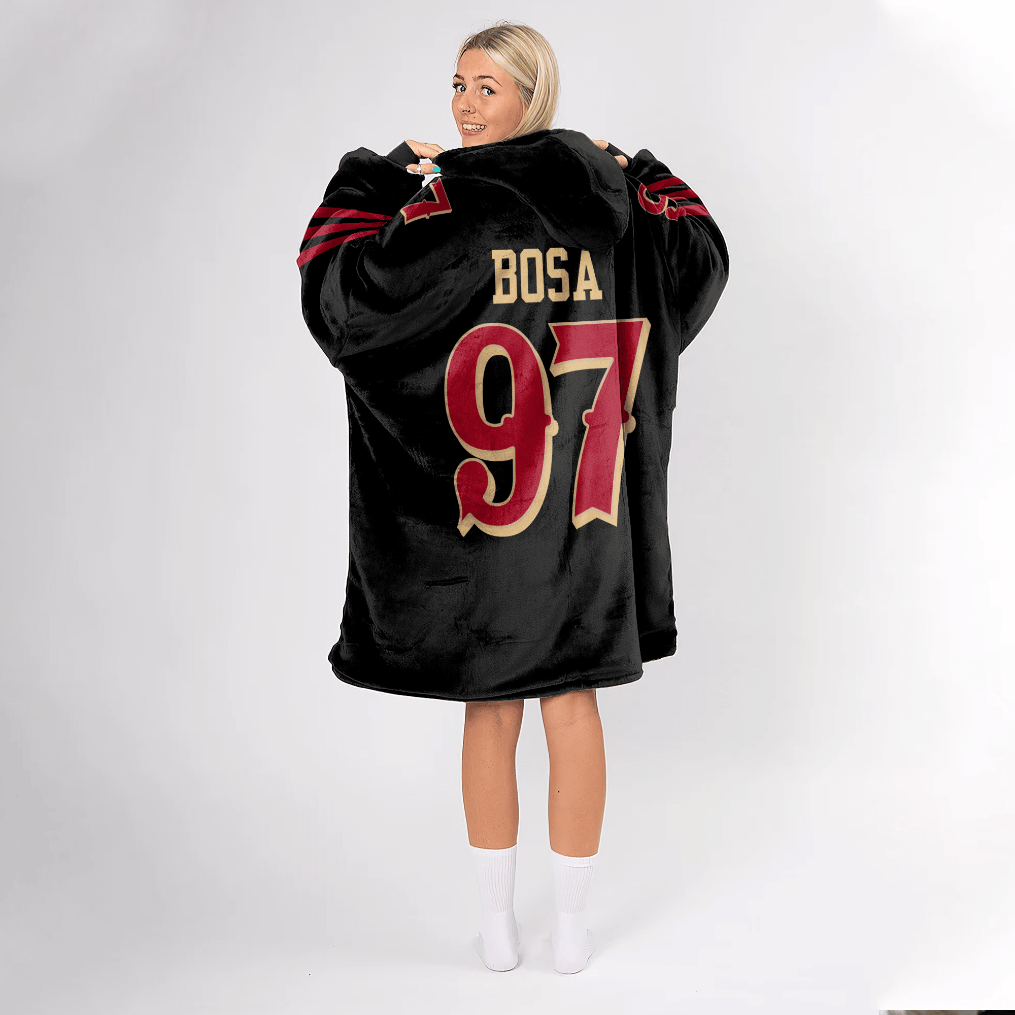 Adult N.B 97 San Francisco 49ers Football Unisex Blanket Hoodie