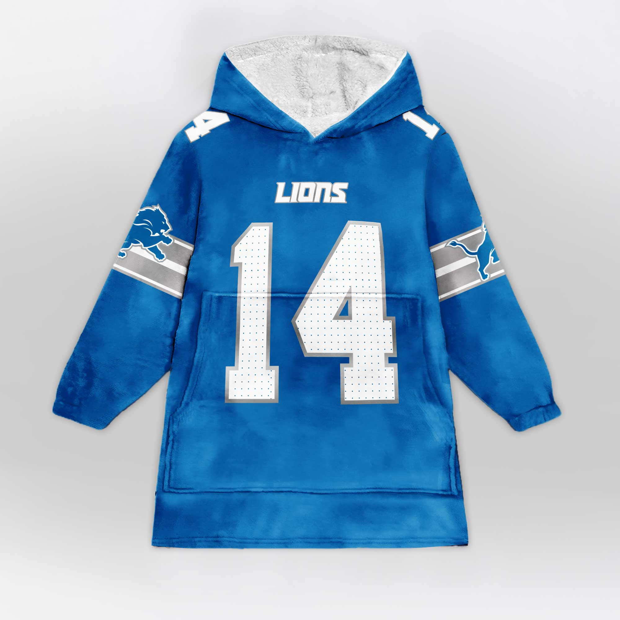 Adult St.B 14 Detroit Football Unisex Blanket Hoodie