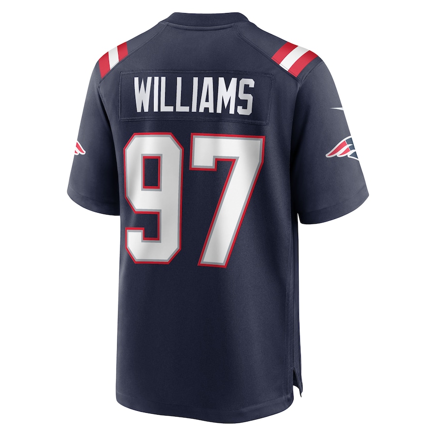 Men's New England Patriots #97 Milton Williams Navy Game Player Jersey