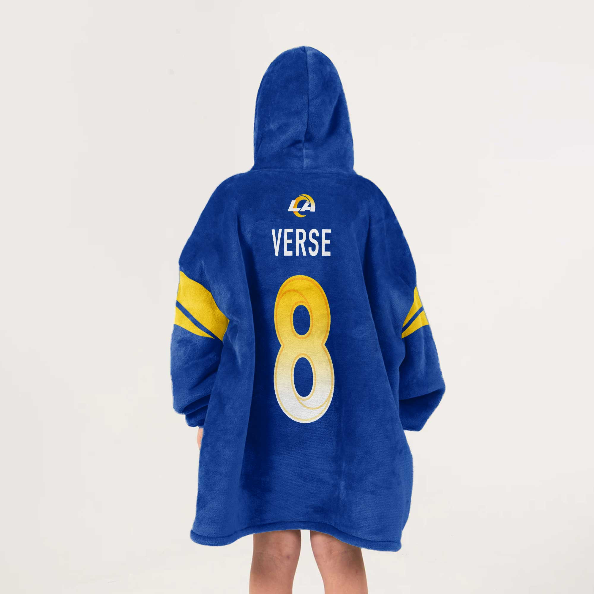 Kid J.V 8 Los Angeles R Football Unisex Blanket Hoodie