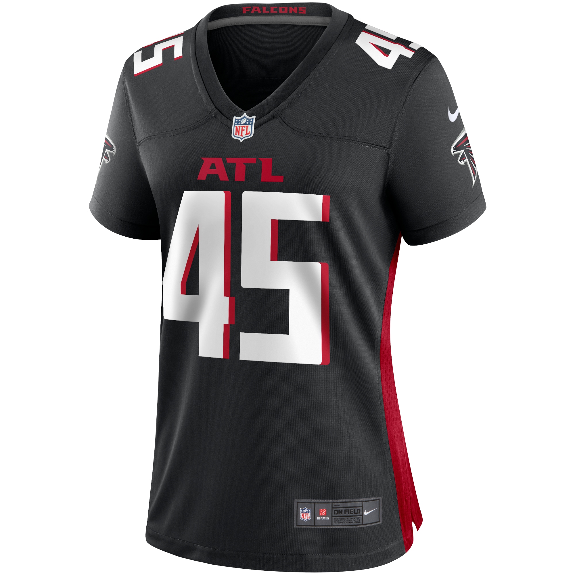 Deion Jones Atlanta Falcons  Women's Game Jersey - Black