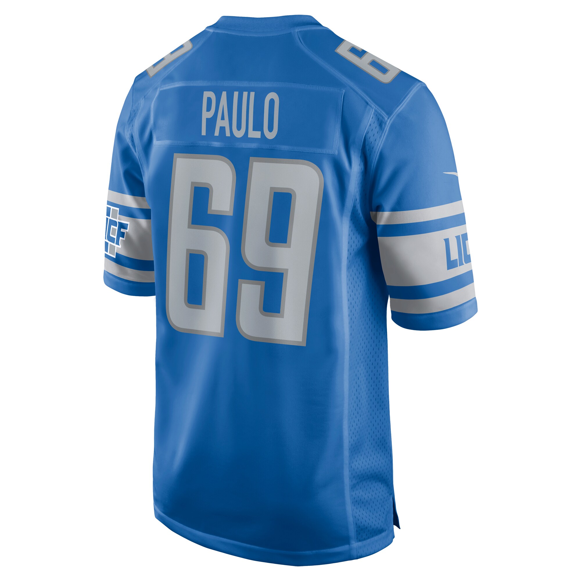 Darrin Paulo Detroit Lions  Game Player Jersey - Blue