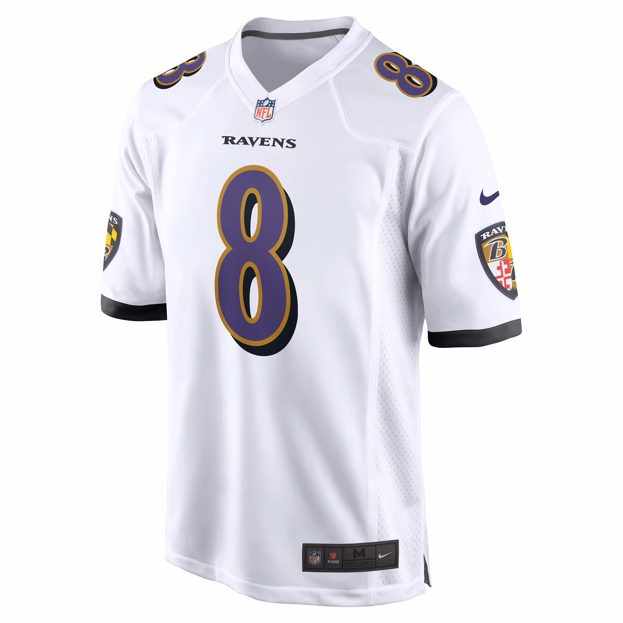 Lamar Jackson Baltimore Ravens Game Jersey - White