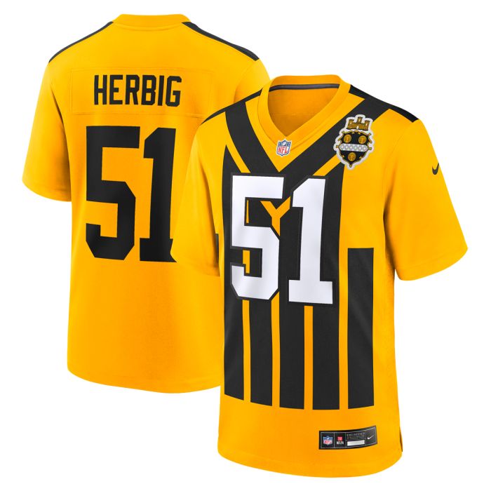 Nick Herbig #51 Men's Replica '33 Throwback Jersey