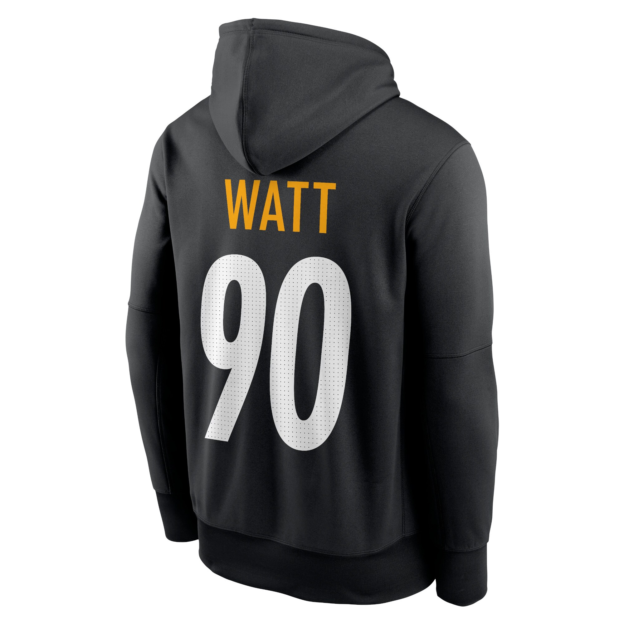 T.J. Watt Pittsburgh Steelers Player Name & Number Performance Pullover Hoodie - Black