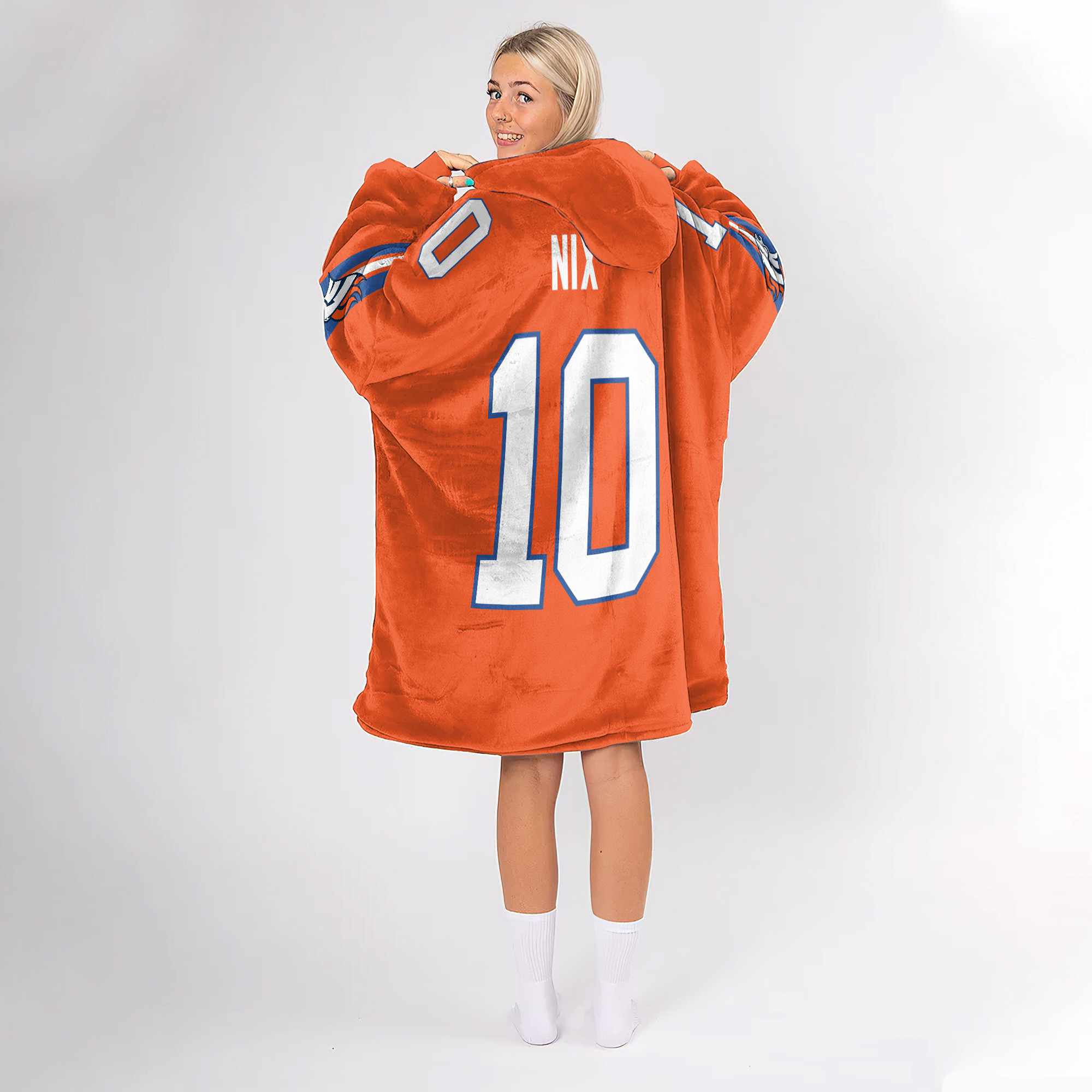 Adult B.N 10 Denver Football Unisex Blanket Hoodie