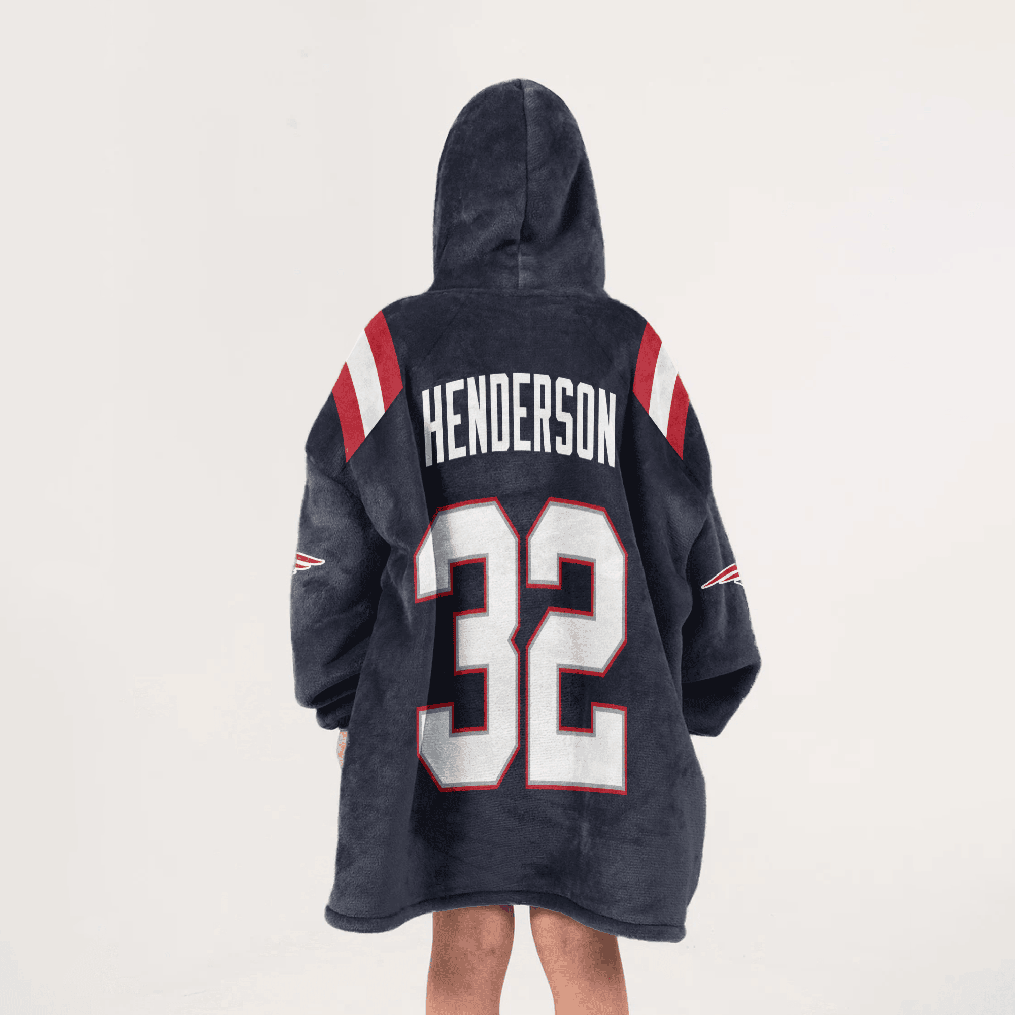 Kid 32 New England Football Unisex Blanket Hoodie