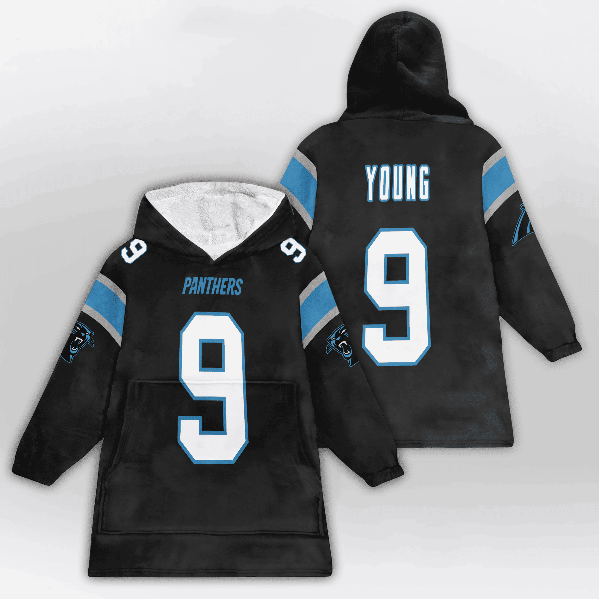 Kid 9 Carolina Football Unisex Blanket Hoodie