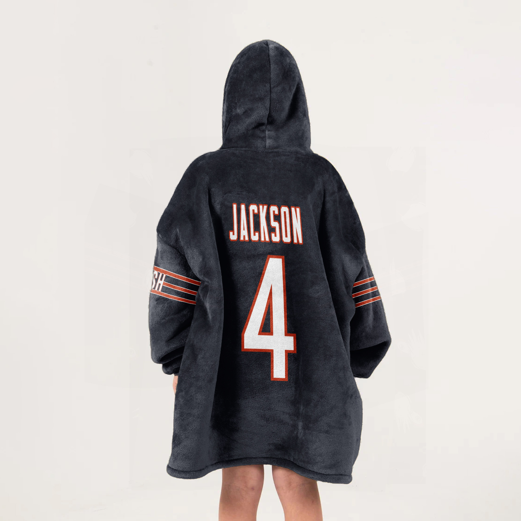 Adult 4 Chicago Football Unisex Blanket Hoodie