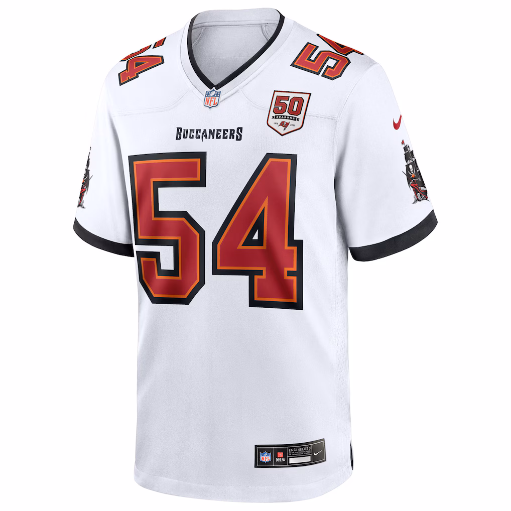 Lavonte David #54 Tampa Bay Buccaneers 50th Season White Game Jersey - White