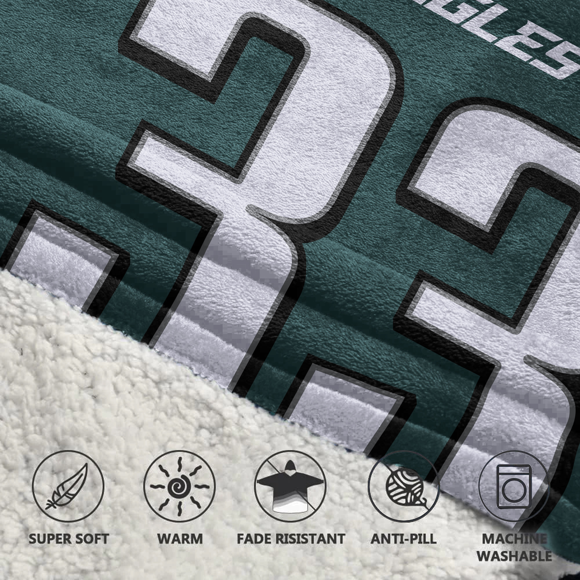 Adult 33 Philadelphia Football Unisex Blanket Hoodie