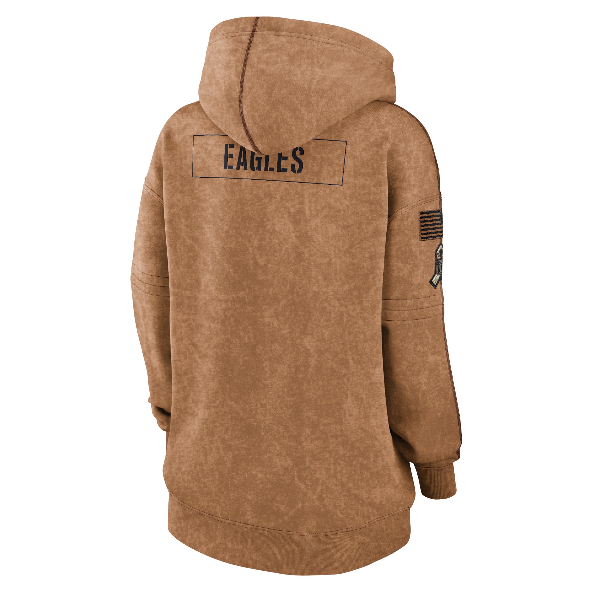 Philadelphia Eagles  Women's 2023 Salute to Service Pullover Hoodie - Brown