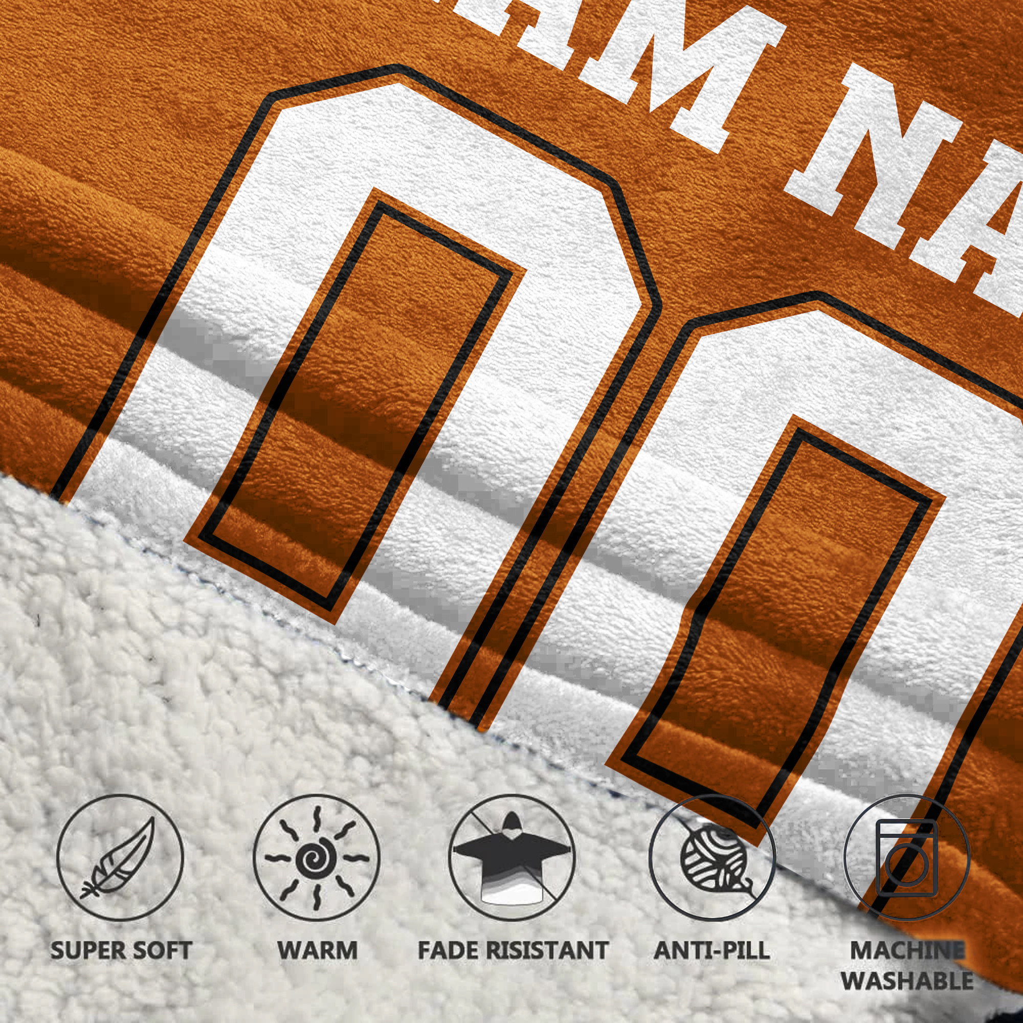 Adult Custom Blanket Hoodie Texas Inspired Color