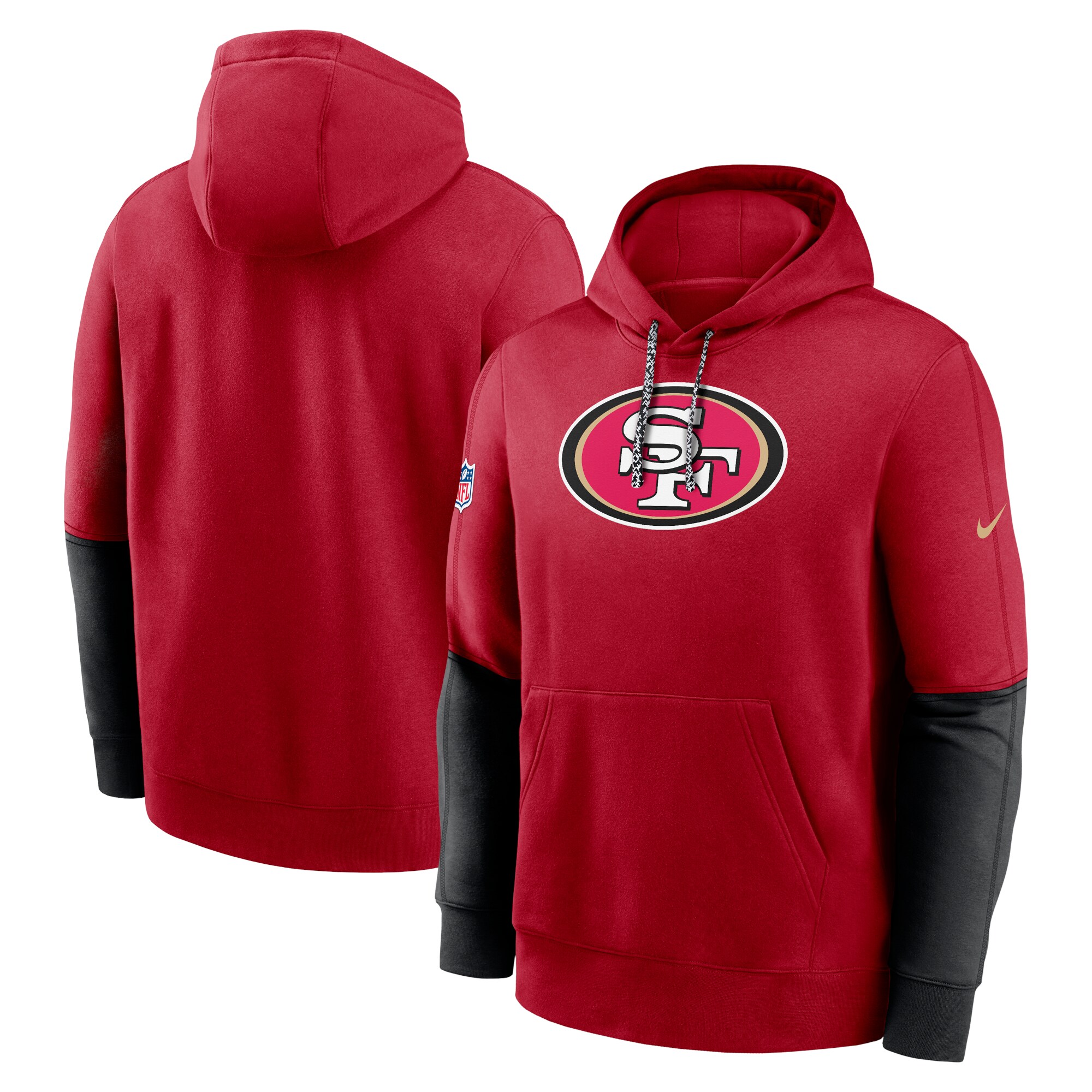 San Francisco 49ers 49ers 2024 Sideline Club Pullover Hoodie - Black