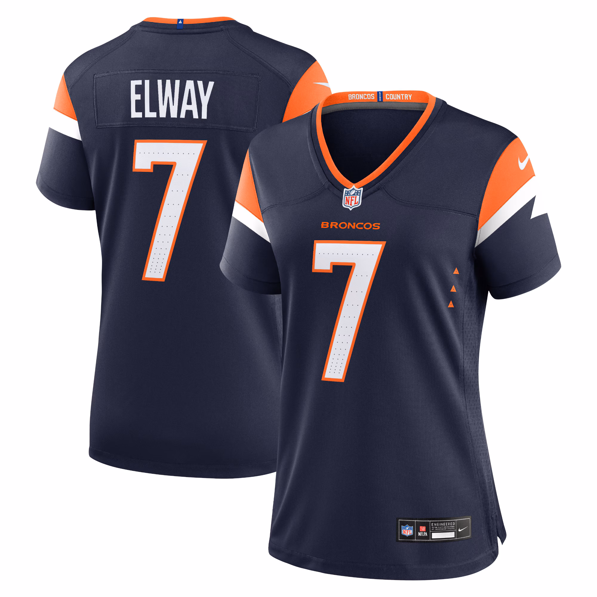 John Elway Denver Broncos Women's Mile High Collection Retired Player Game Jersey - Orange