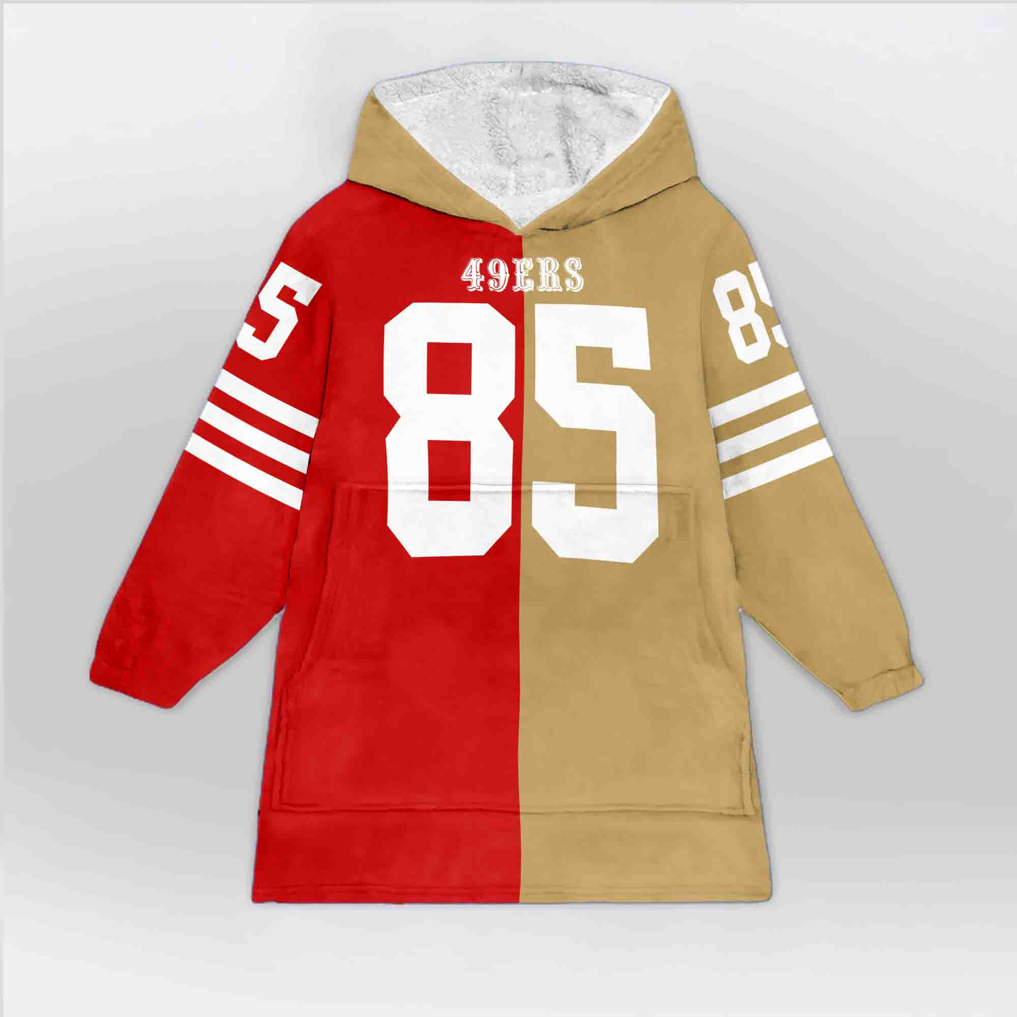 Adult 85 San Francisco 49ers Football Unisex Blanket Hoodie