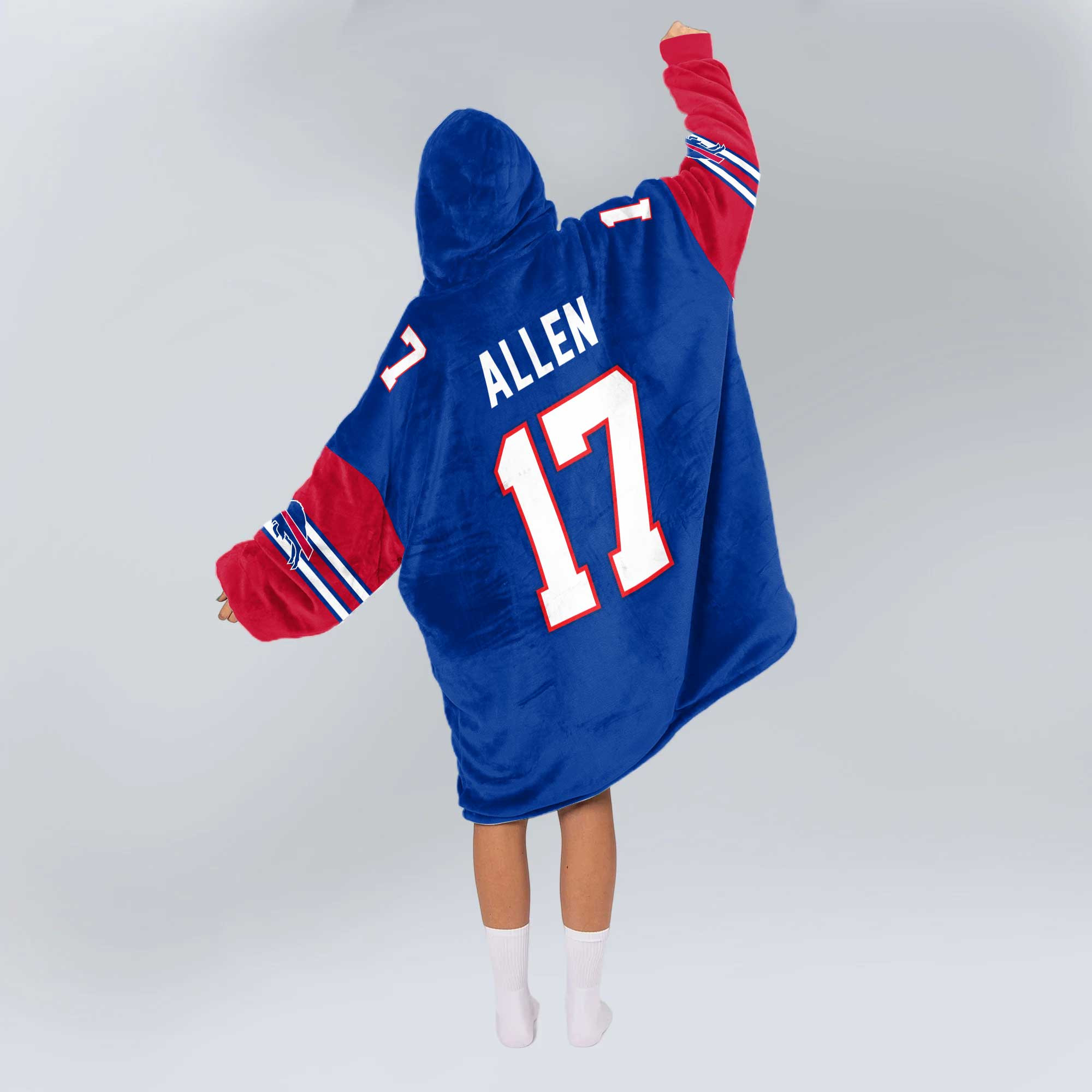 Adult Buffalo Football Unisex Blanket Hoodie
