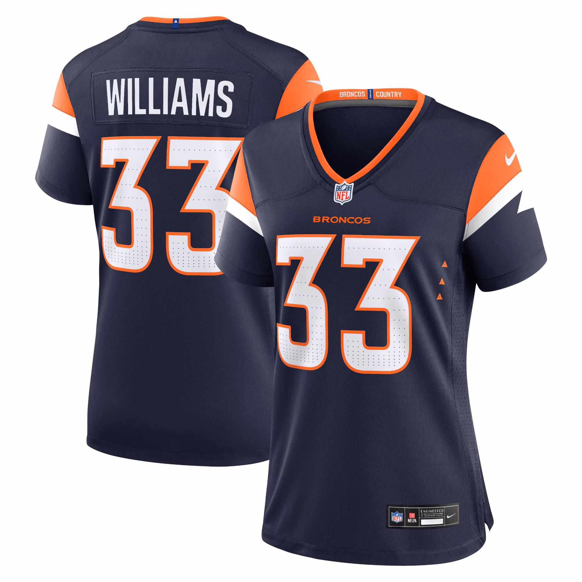 Javonte Williams Denver Broncos Women's Mile High Collection Alternate Game Jersey - Navy