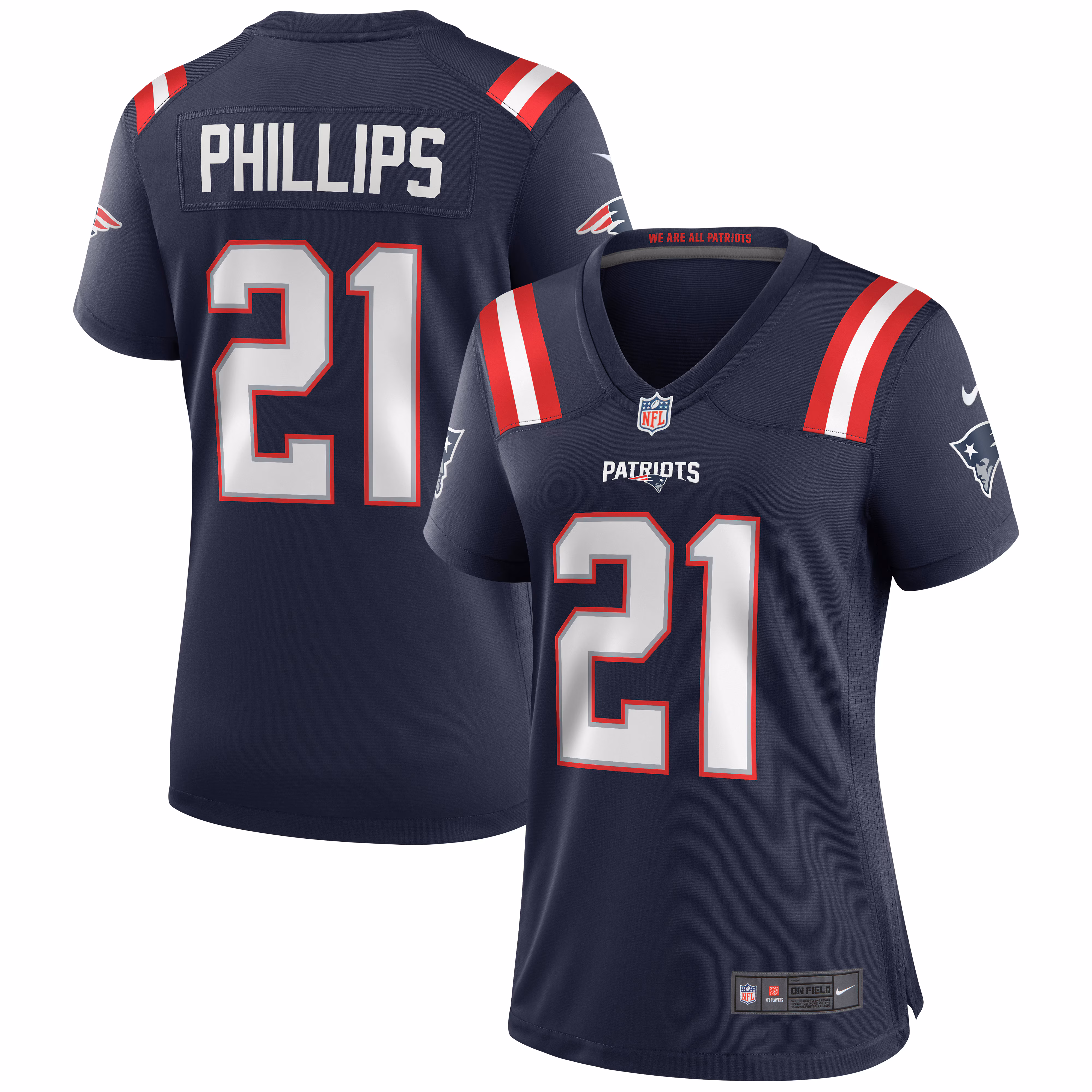Adrian Phillips New England Patriots Women's Game Jersey - Navy